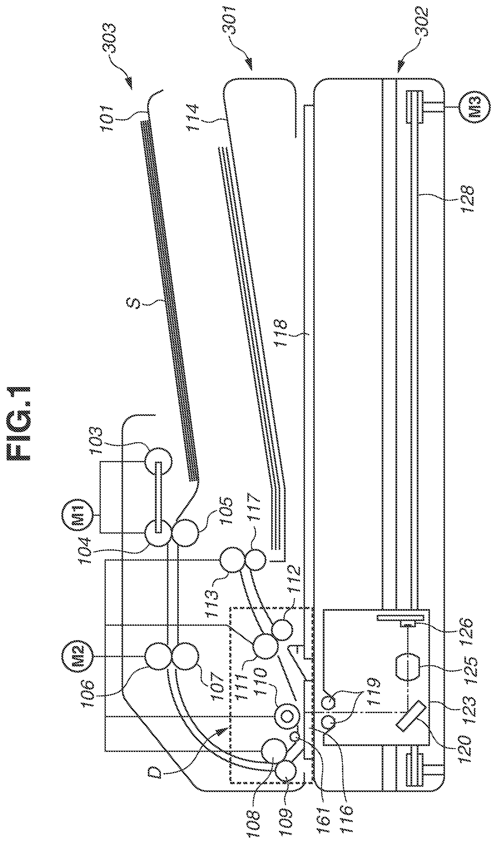 Patent US11814259 Figure 1 – Sheet conveyance apparatus and image scanning apparatus