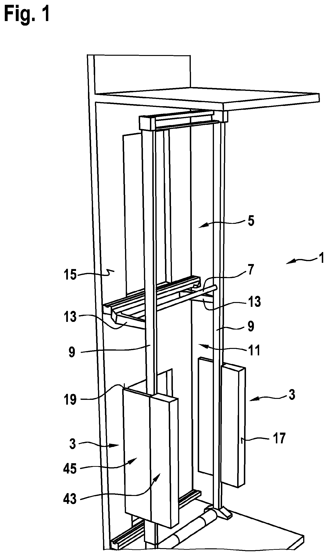 Patent US11814263 Figure 1 – Counterweight for an elevator system and elevator system equipped with the counterweight