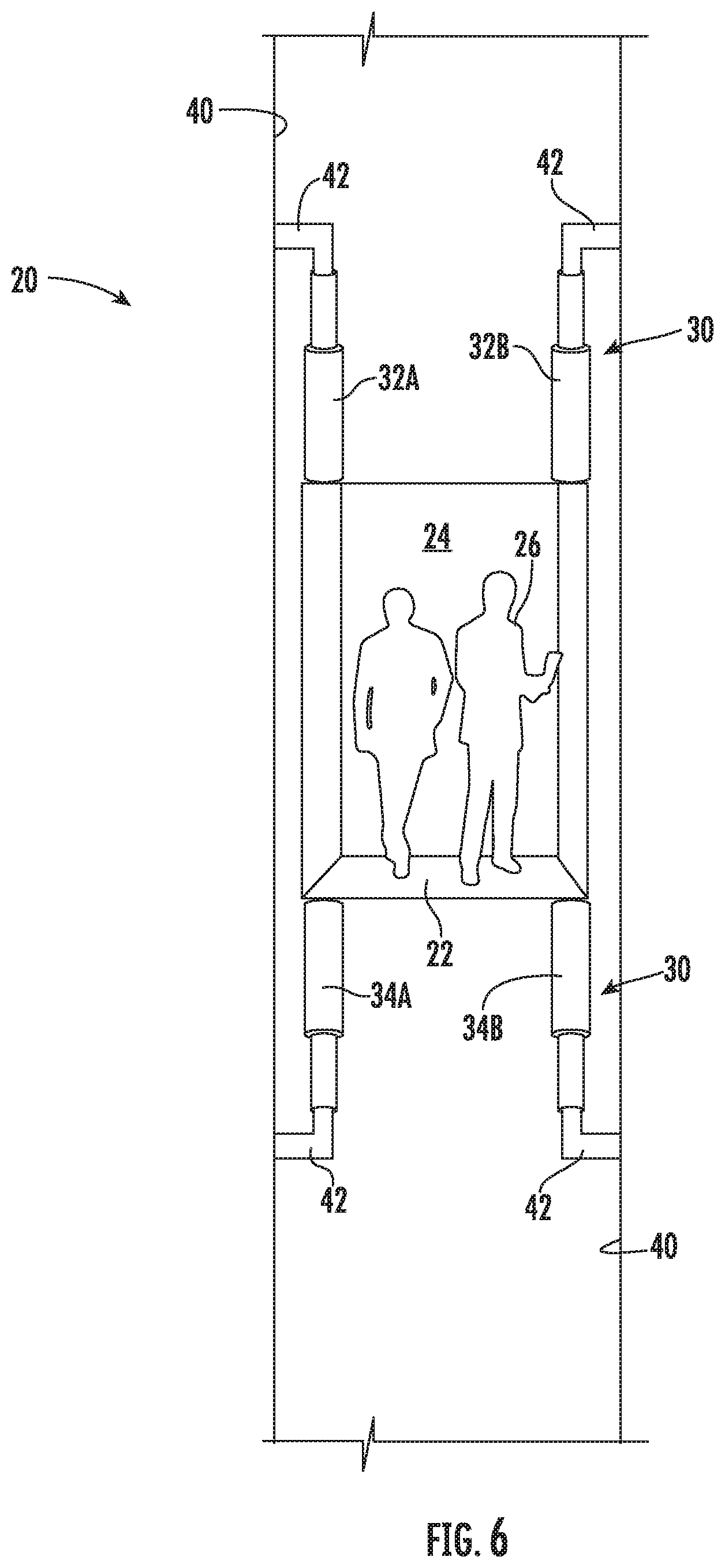 Patent US11814266 Figure 4 – Self-climbing self-locking elevator