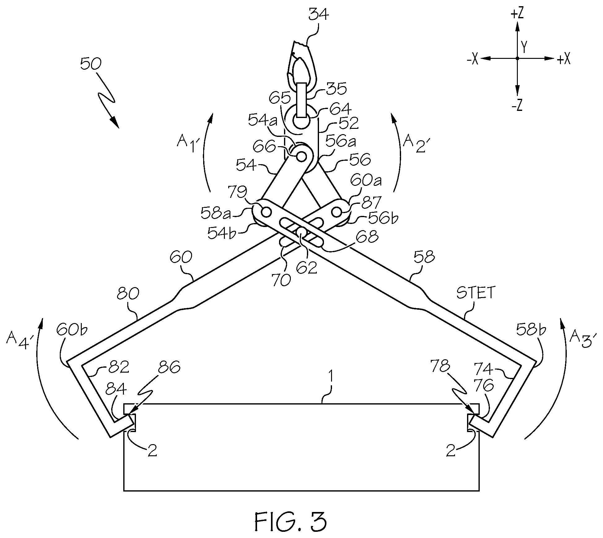 Patent US11814268 Figure 3 – Component lifts having support assemblies