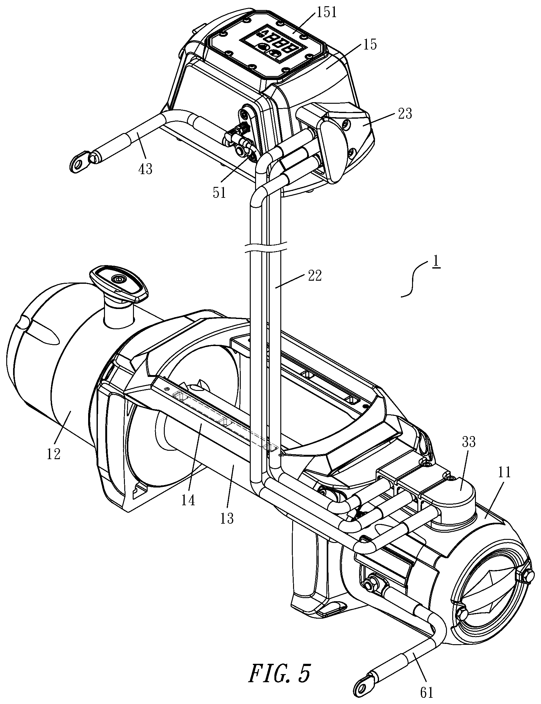 Patent US11814270 Figure 5 – Power winch with changeable connection position