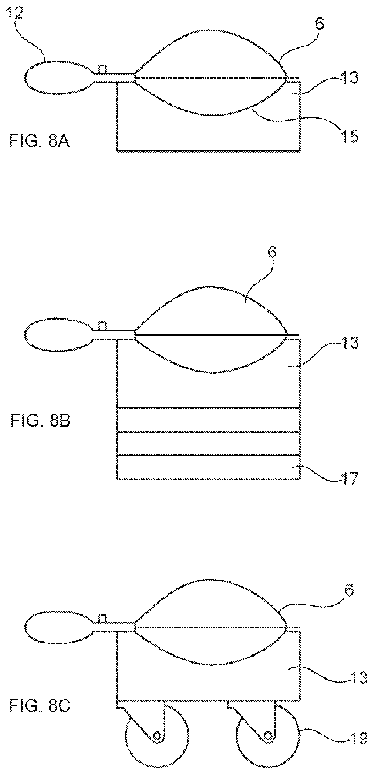 Patent US11814273 Figure 7 – Device for positioning an object relatively to a support by an inflatable air cushion member in combination with a support block