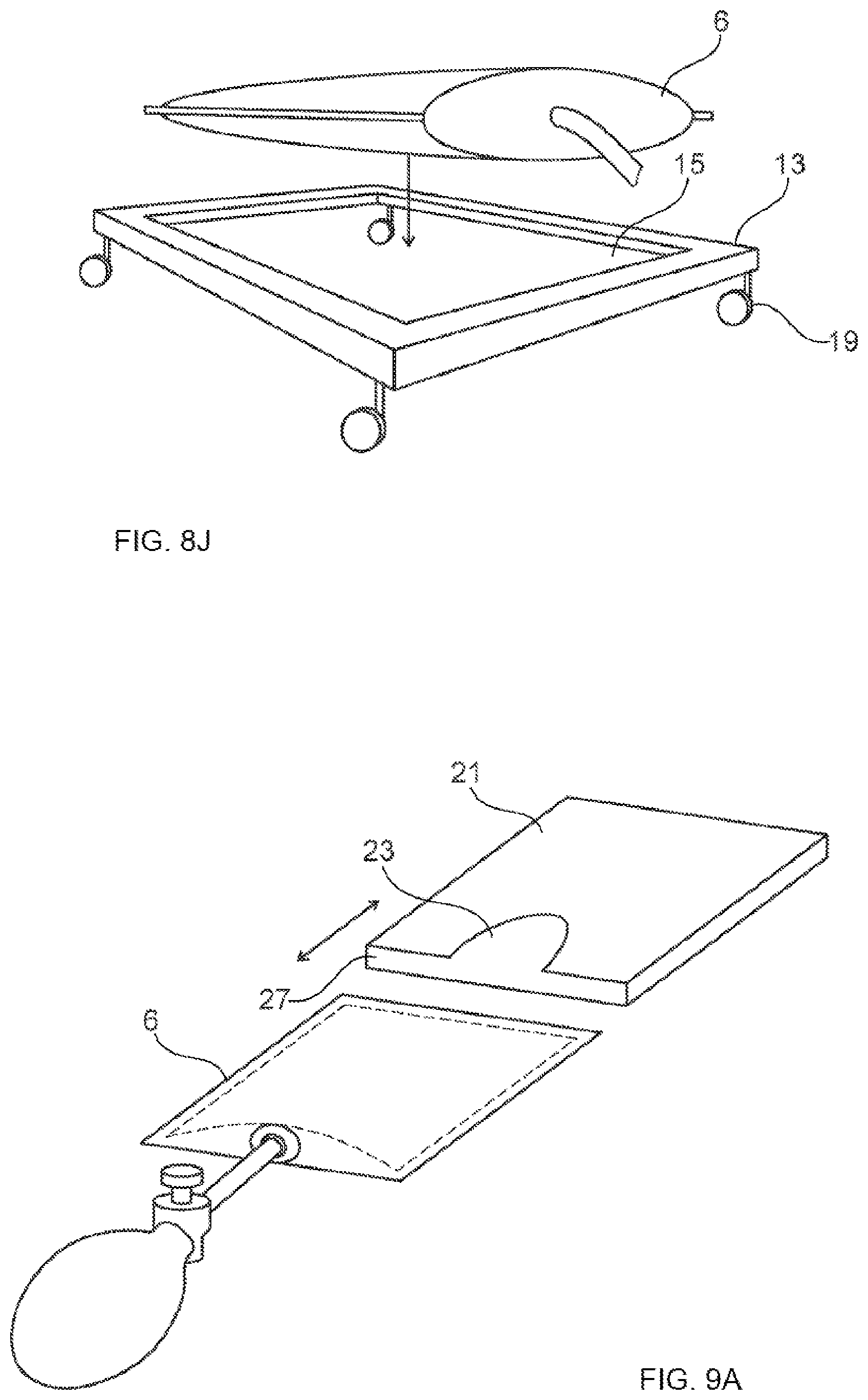 Patent US11814273 Figure 9 – Device for positioning an object relatively to a support by an inflatable air cushion member in combination with a support block