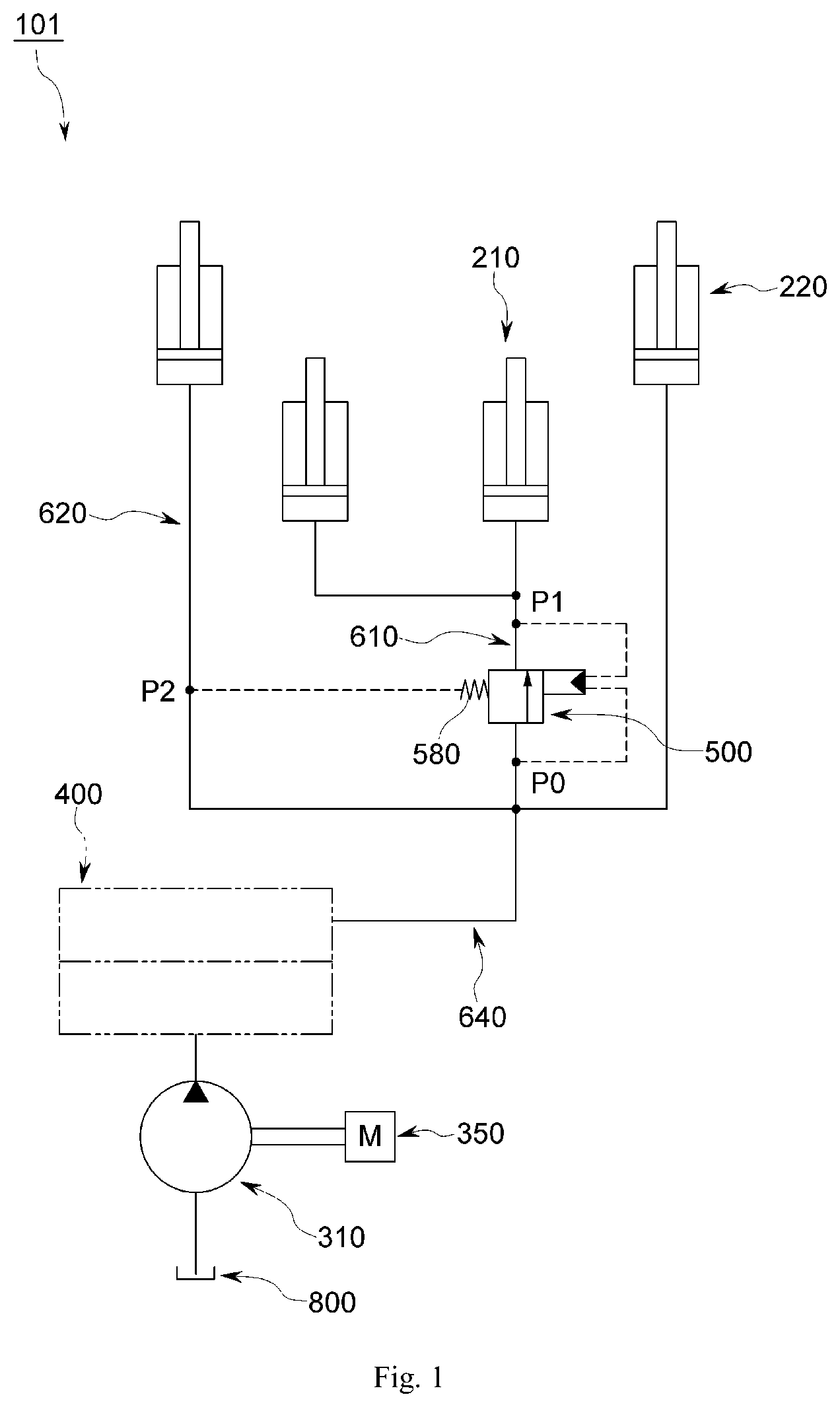 Patent US11814275 Figure 1 – Forklift truck