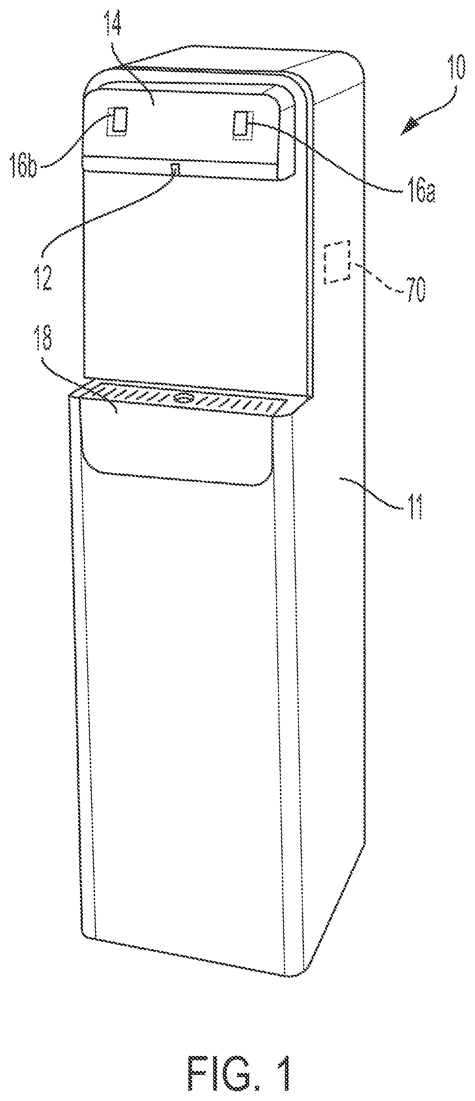 Patent US11814279 Figure 1 – Water dispensing line recirculation