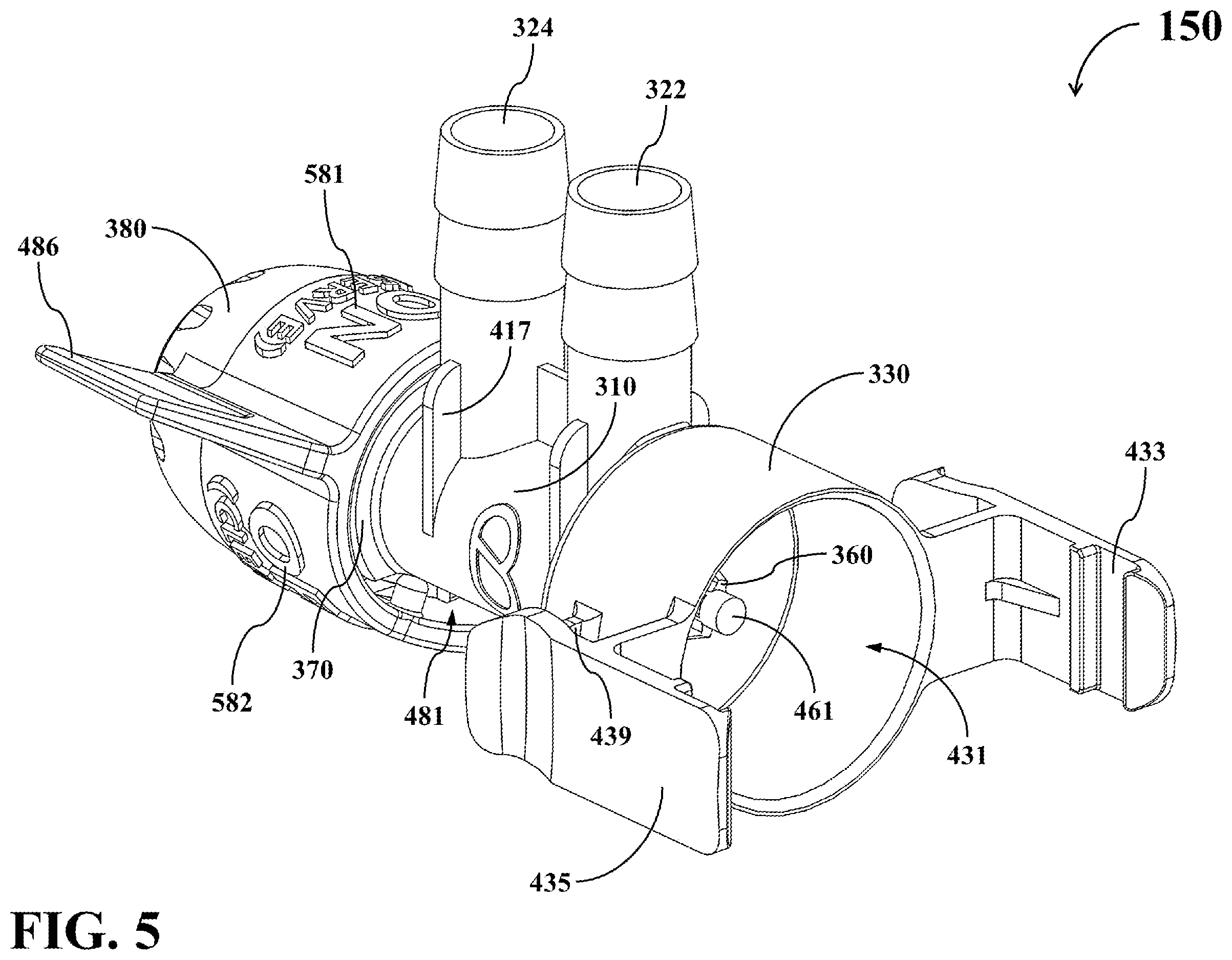 Patent US11814280 Figure 5 – Dual-mode fluid connector capable of being switched between different operating modes
