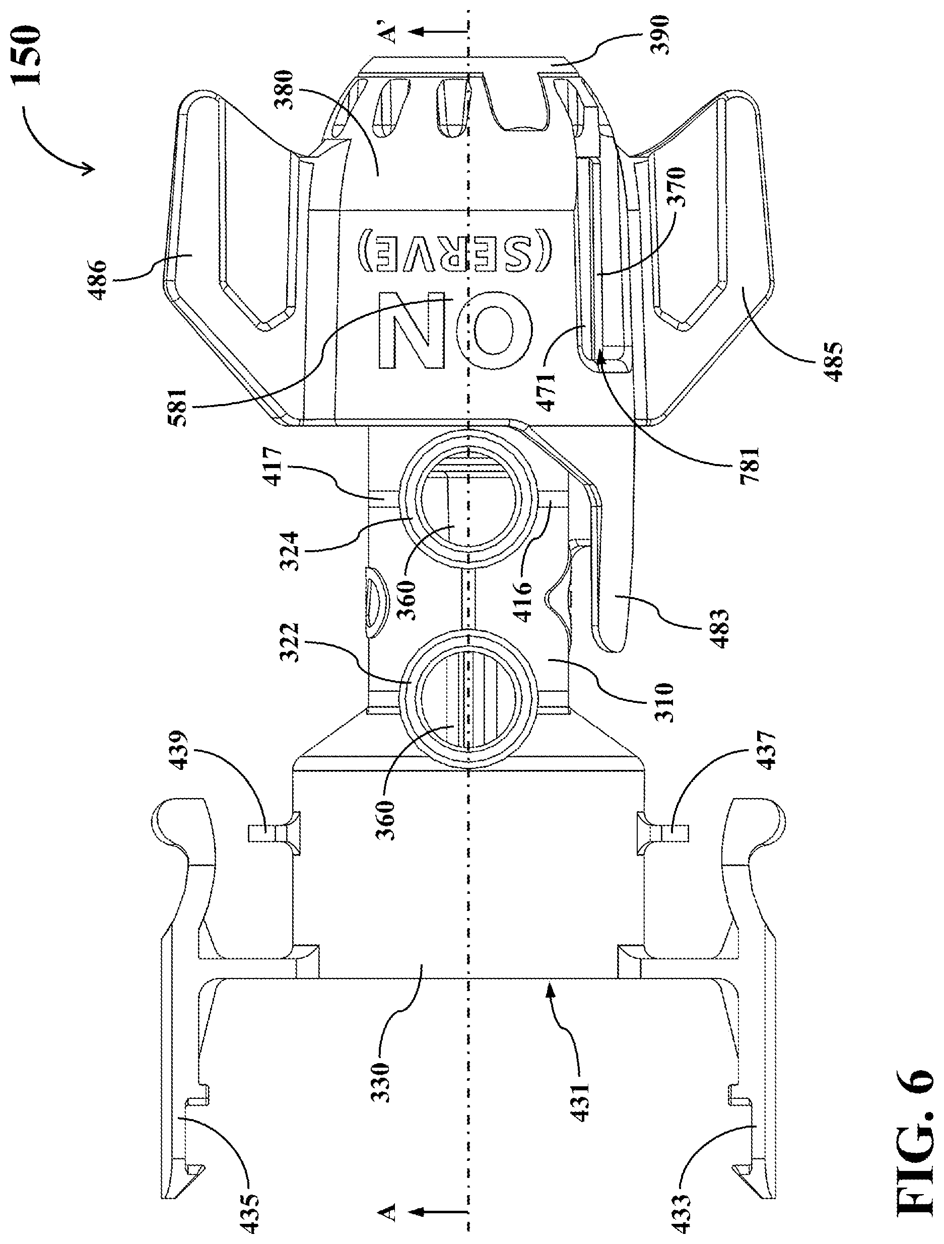 Patent US11814280 Figure 6 – Dual-mode fluid connector capable of being switched between different operating modes