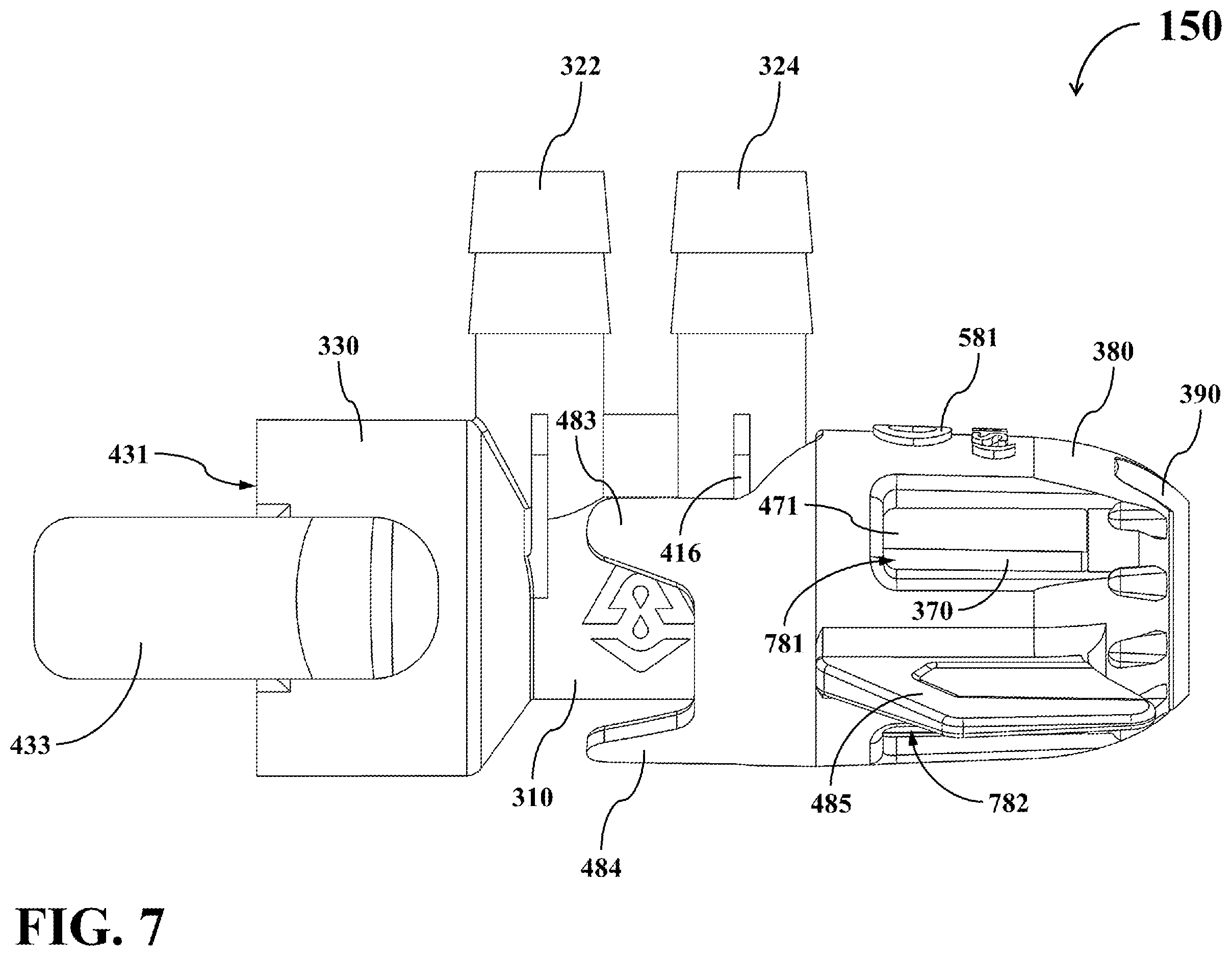 Patent US11814280 Figure 7 – Dual-mode fluid connector capable of being switched between different operating modes