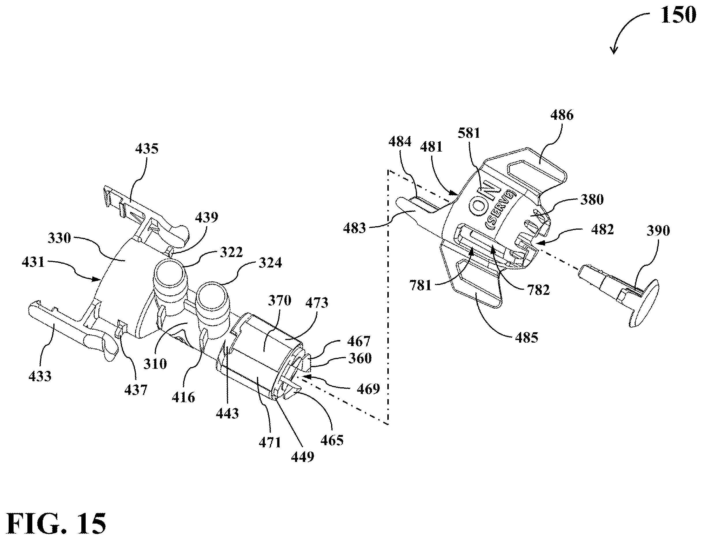 Patent US11814280 Figure 15 – Dual-mode fluid connector capable of being switched between different operating modes