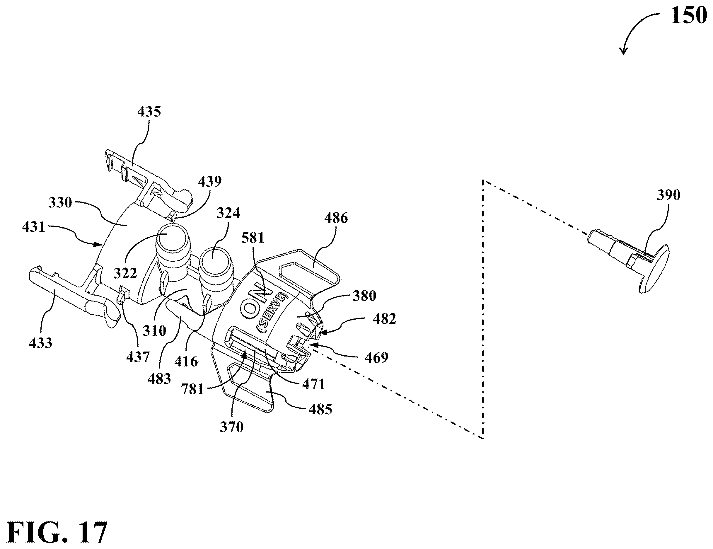 Patent US11814280 Figure 17 – Dual-mode fluid connector capable of being switched between different operating modes