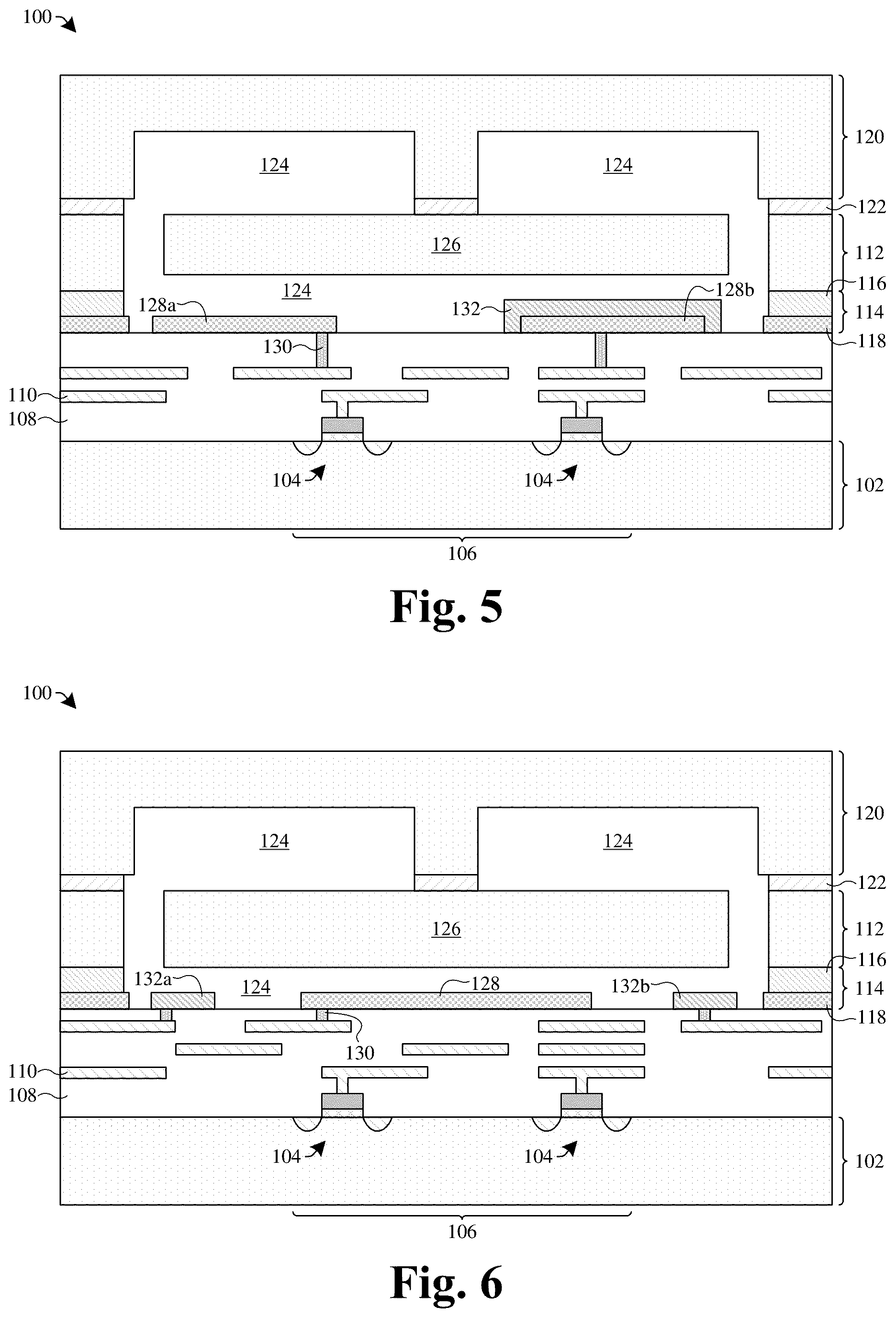 Patent US11814283 Figure 3 – Microelectromechanical systems device having a mechanically robust anti-stiction/outgassing structure