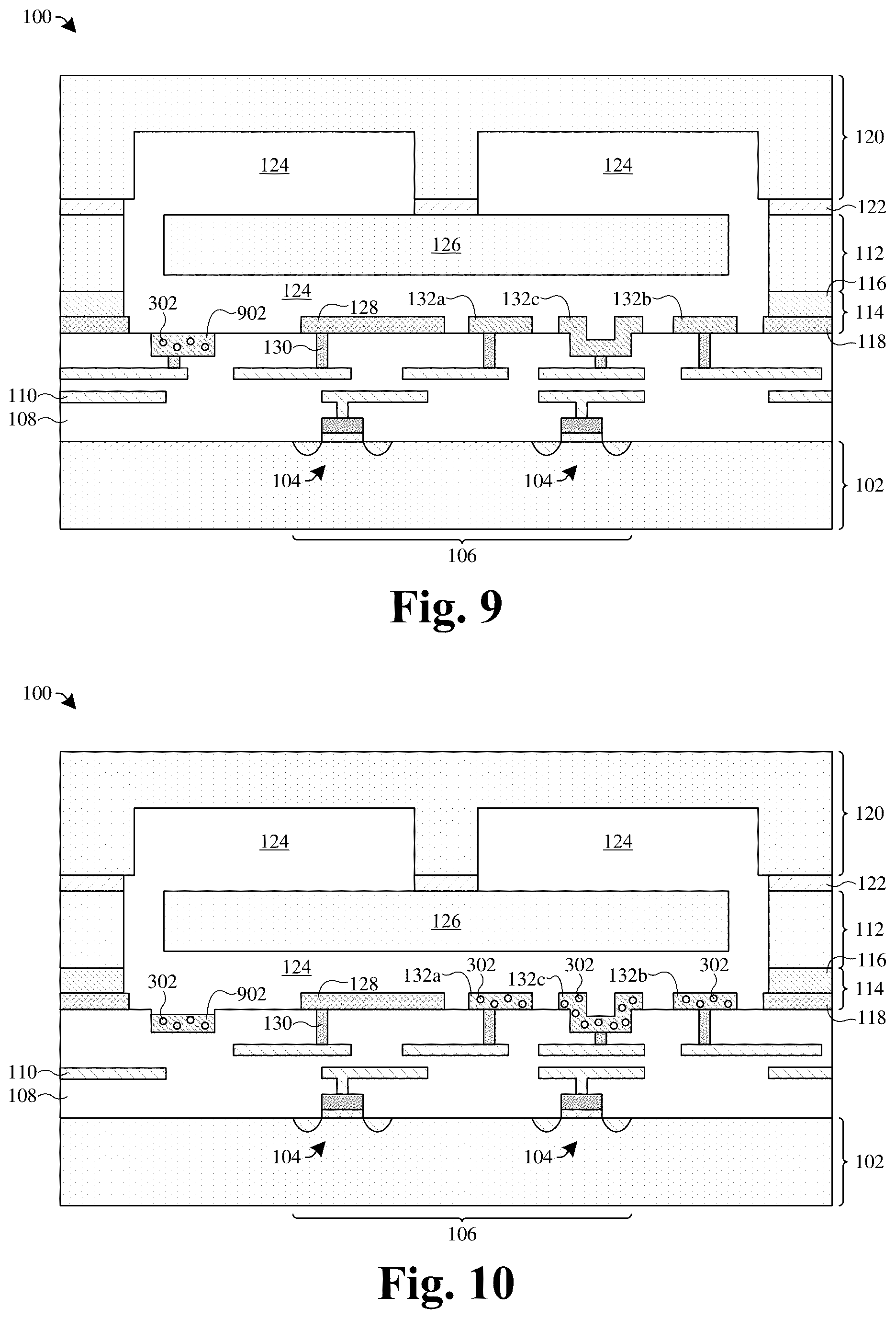 Patent US11814283 Figure 5 – Microelectromechanical systems device having a mechanically robust anti-stiction/outgassing structure