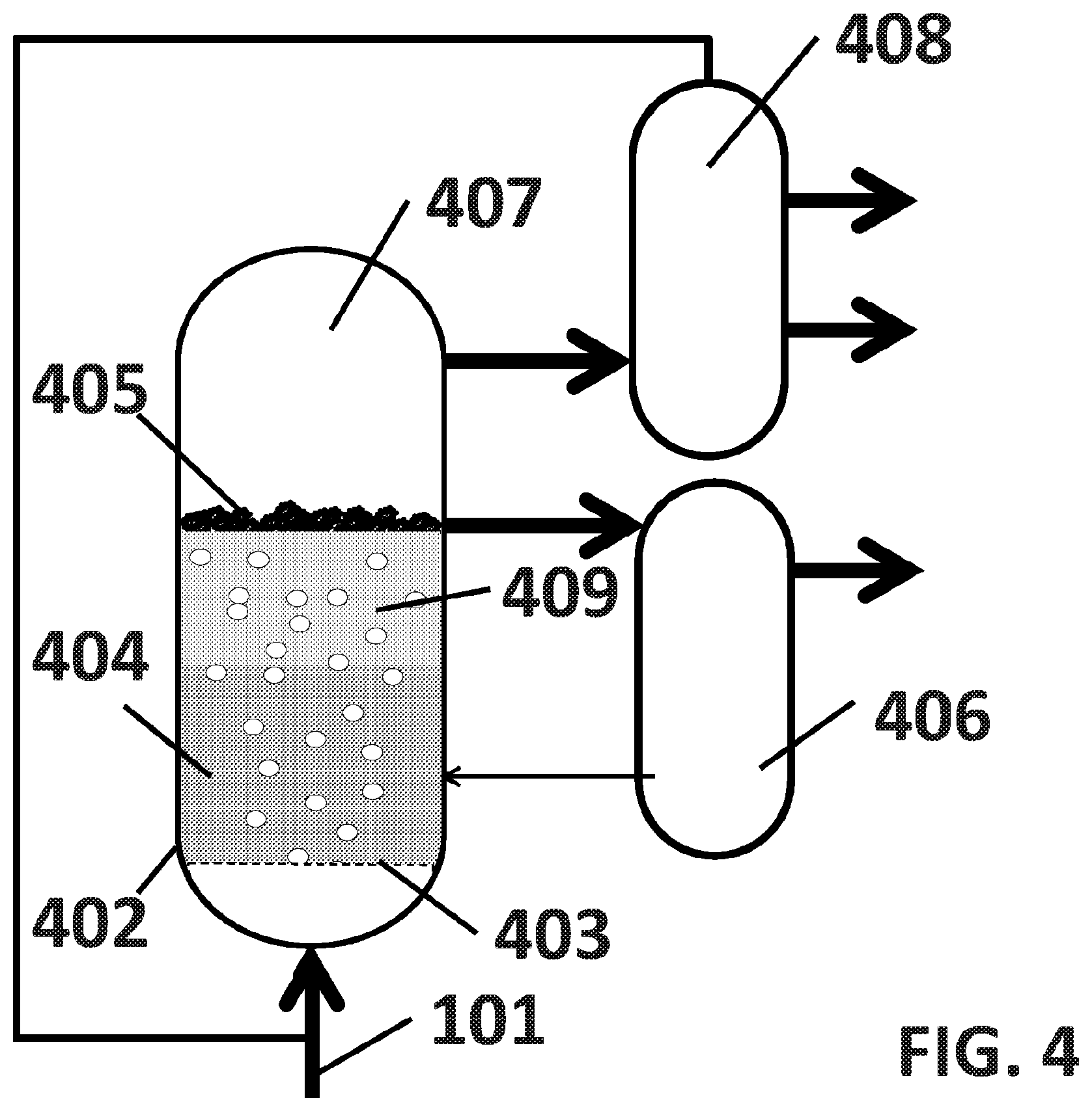 Patent US11814285 Figure 4 – Simultaneous reaction and separation of chemicals