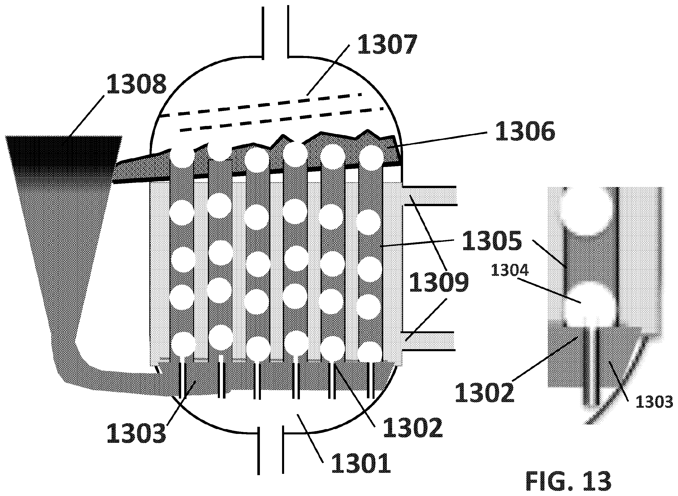 Patent US11814285 Figure 14 – Simultaneous reaction and separation of chemicals