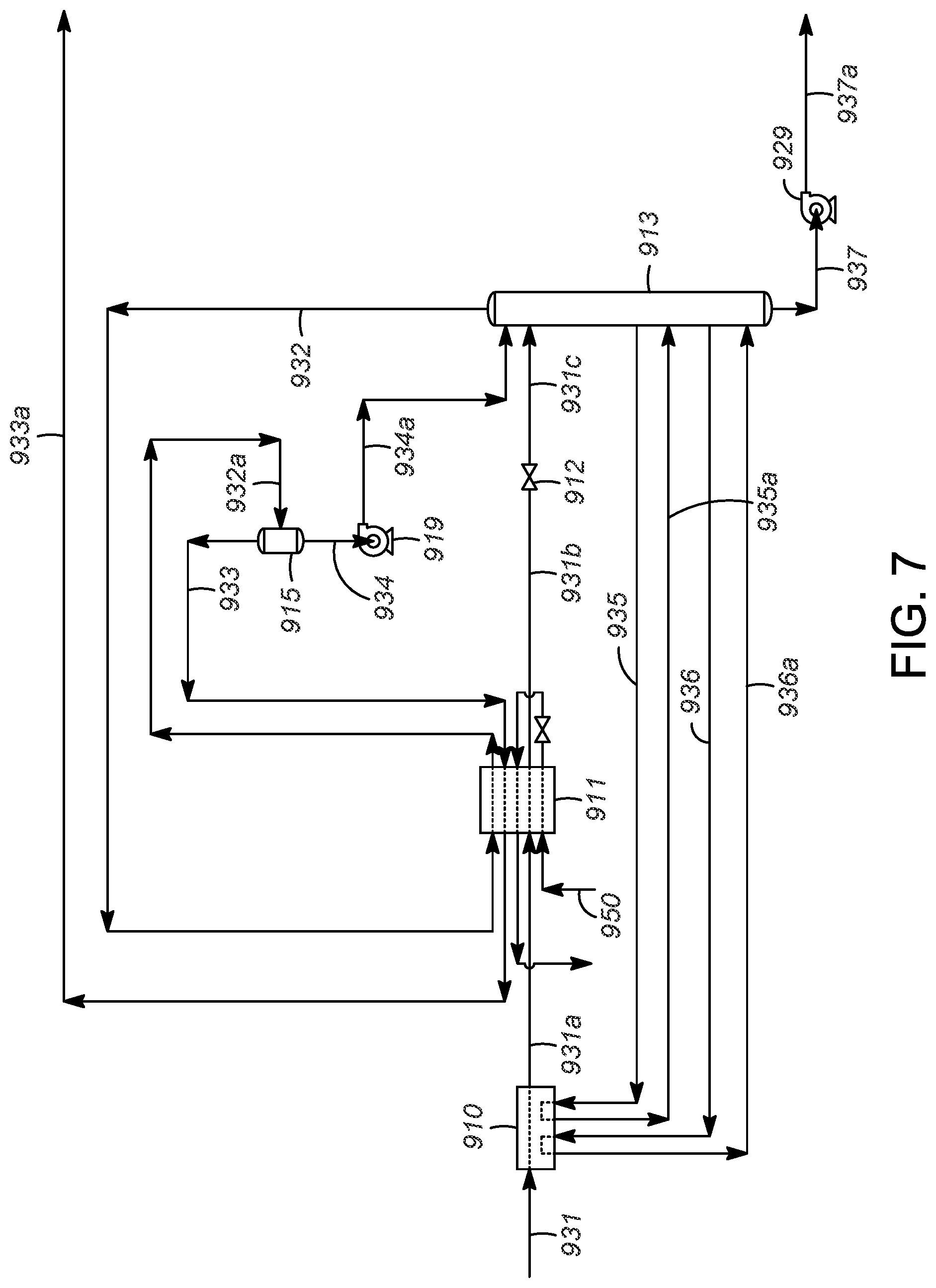 Patent US11814287 Figure 7 – Method of producing a hydrogen-enriched product and recovering CO 2 in a hydrogen production process unit