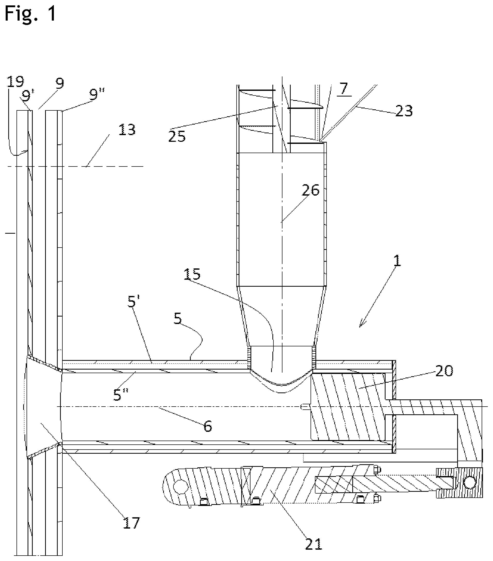 Patent US11814311 Figure 1 – Melter feeding system