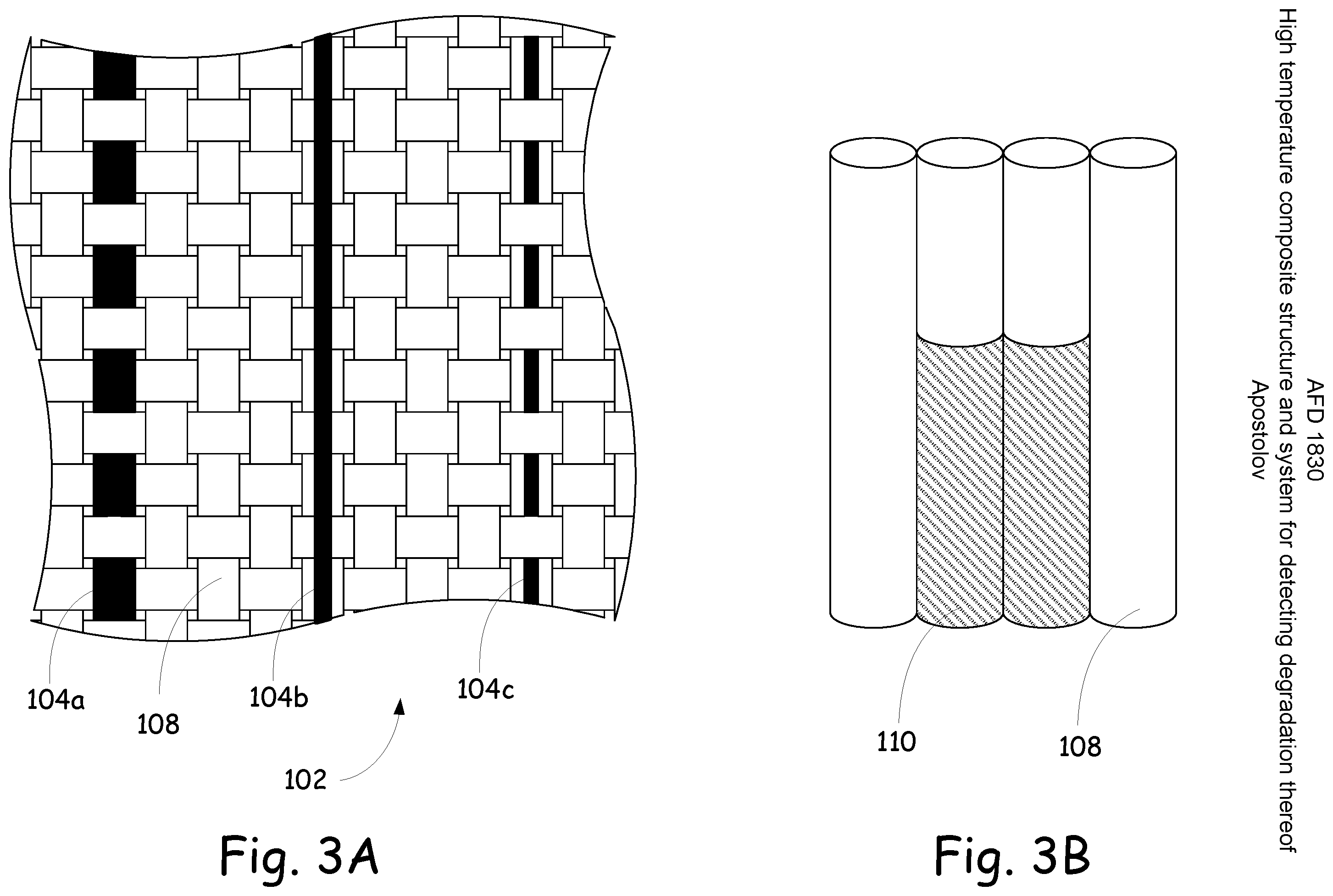 Patent US11814323 Figure 3 – High temperature composite structure and system for detecting degradation thereof