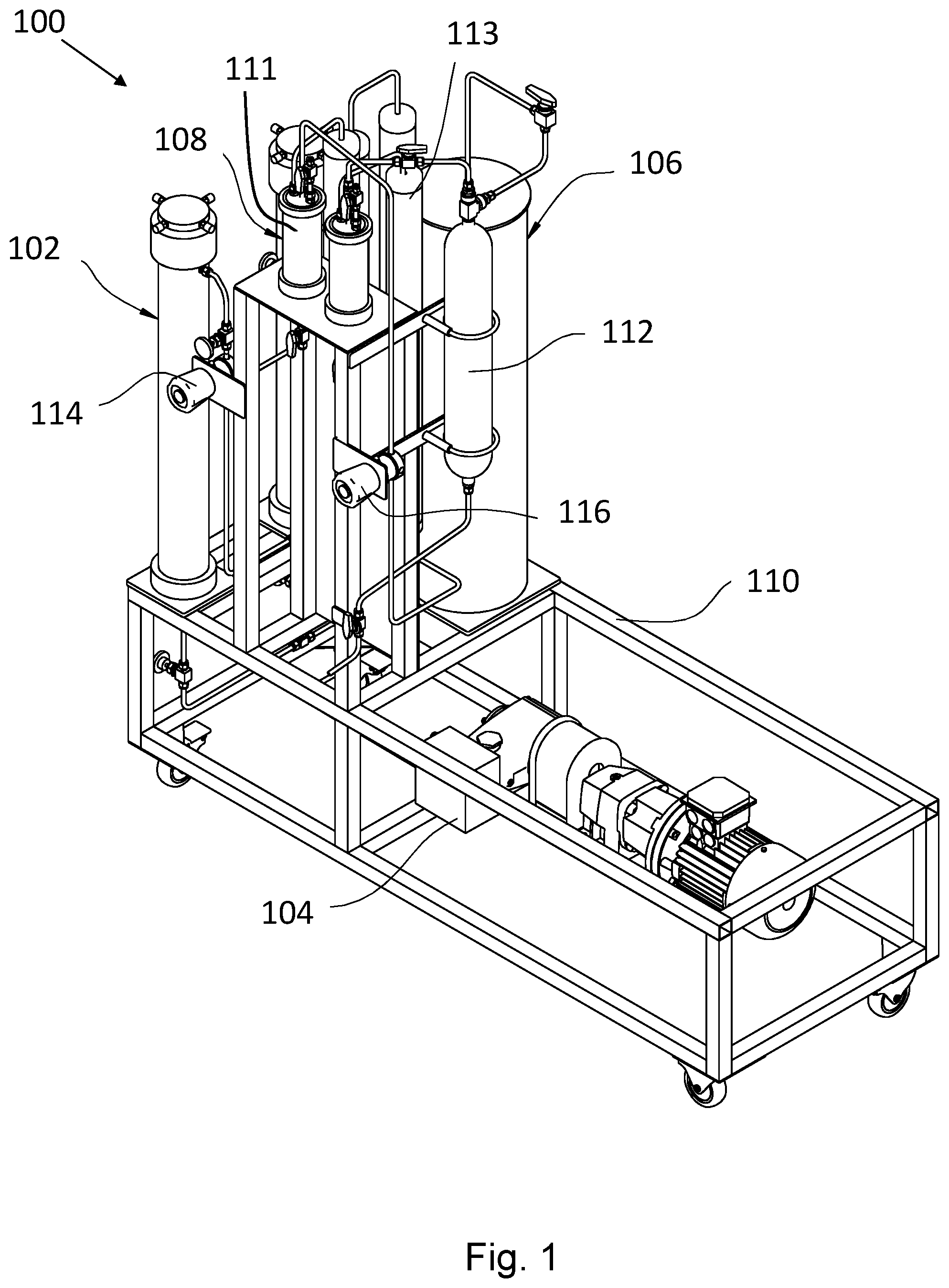 Patent US11814345 Figure 1 – Device and method for extraction of pure compounds