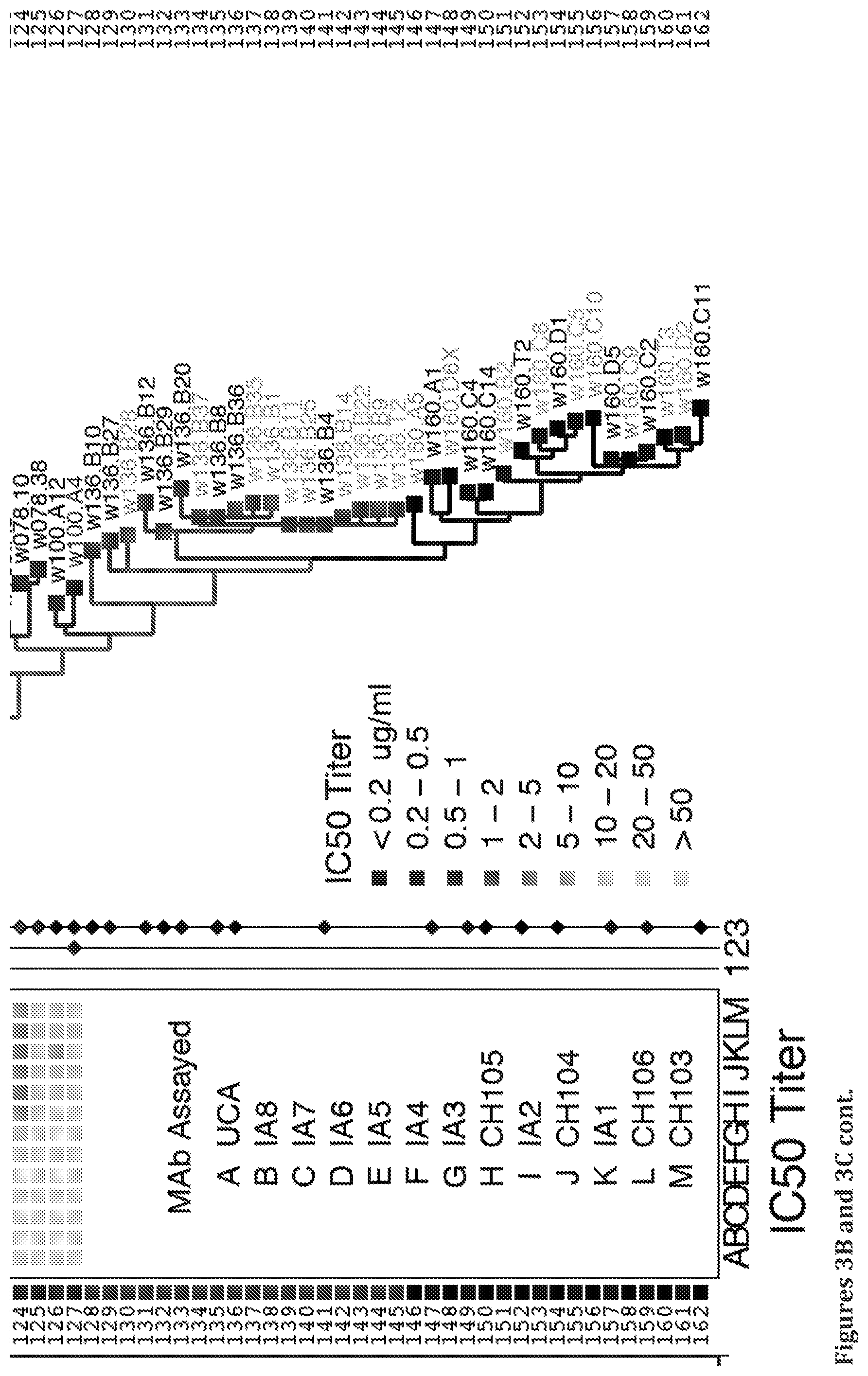 Patent US11814413 Figure 17 – Compositions comprising modified HIV envelopes