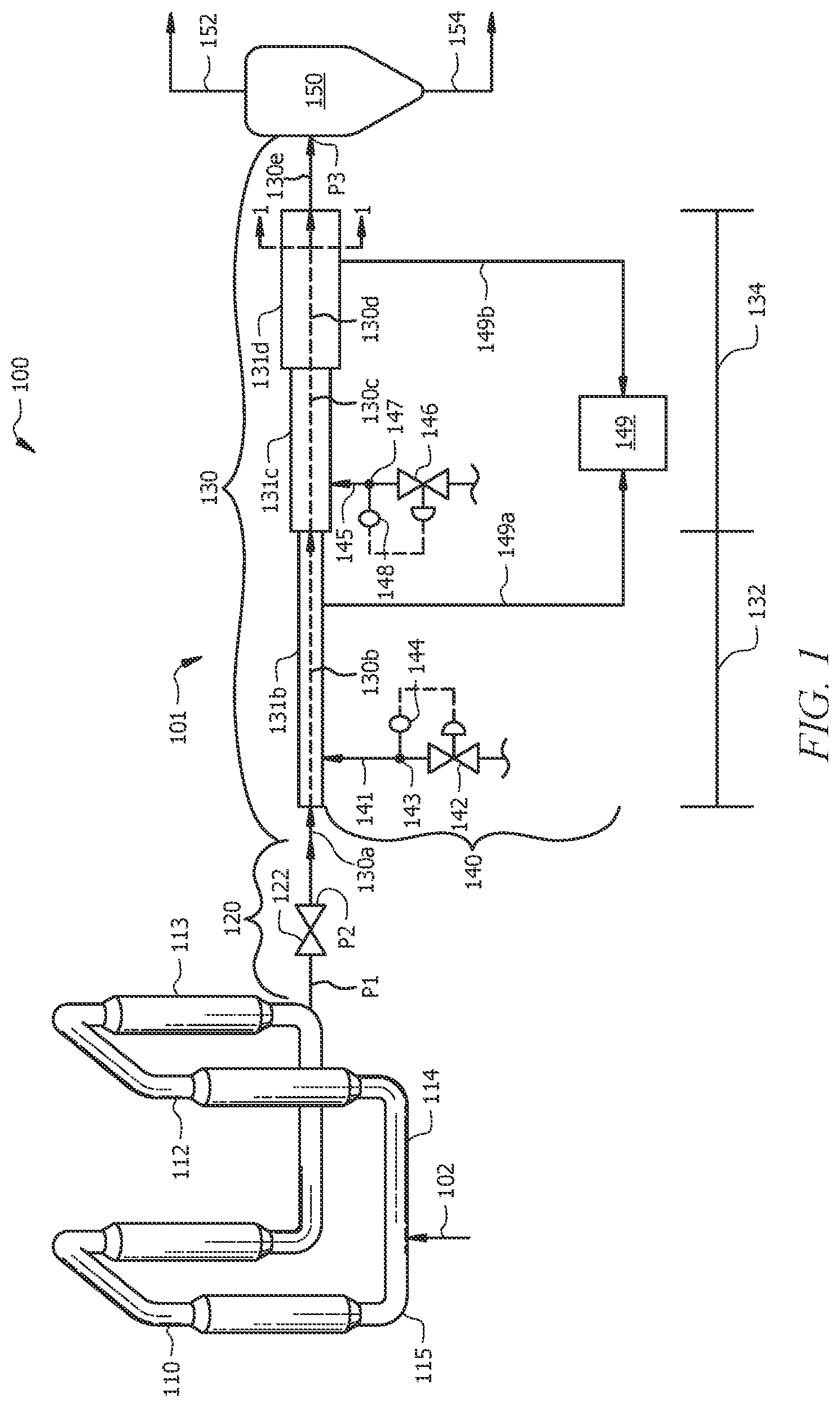 Patent US11814453 — Multiple-stage heating for a flashline heater — Figure 1