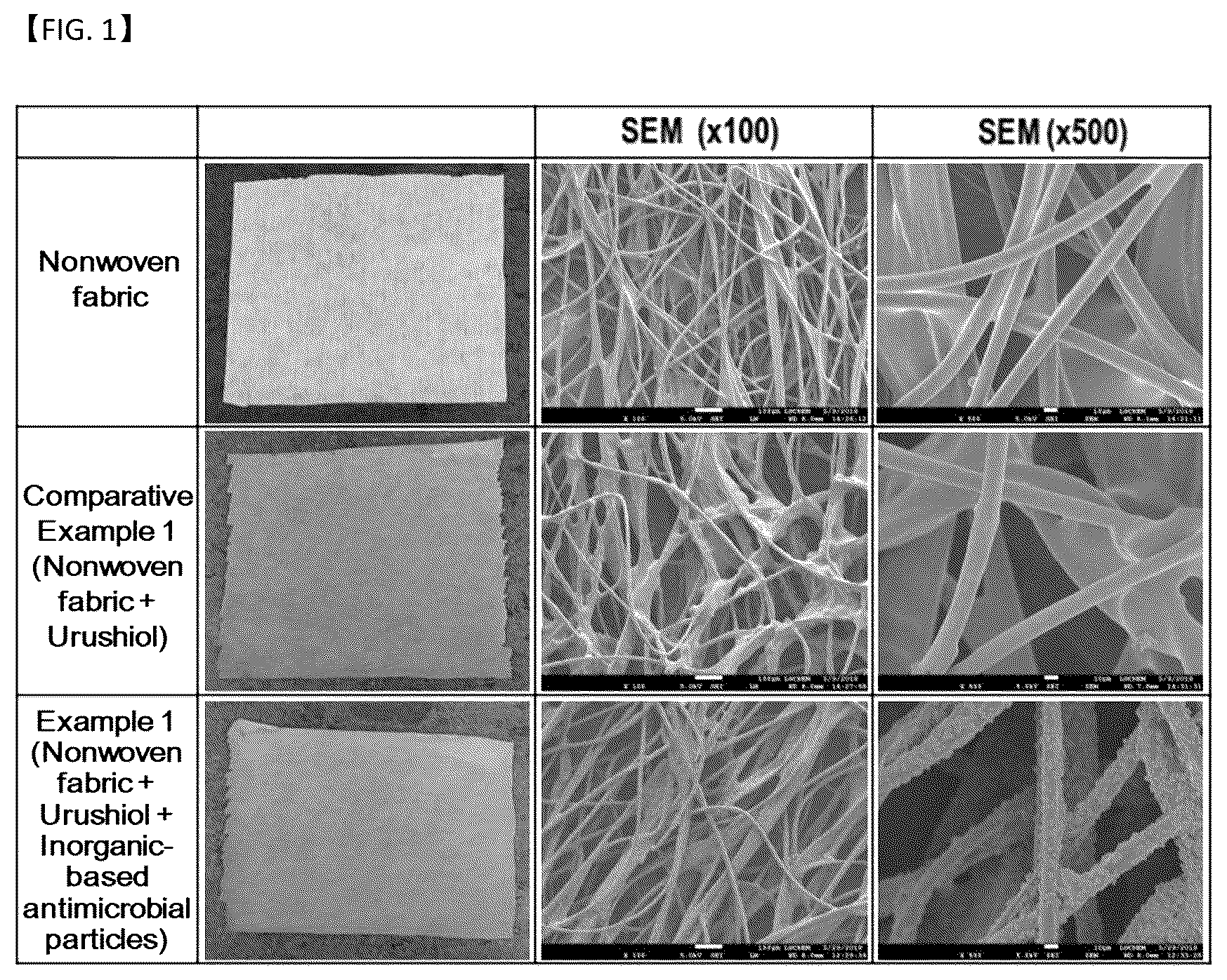 Patent US11814544 Figure 1 – Substrate treated with antimicrobial coating agent and preparation method thereof