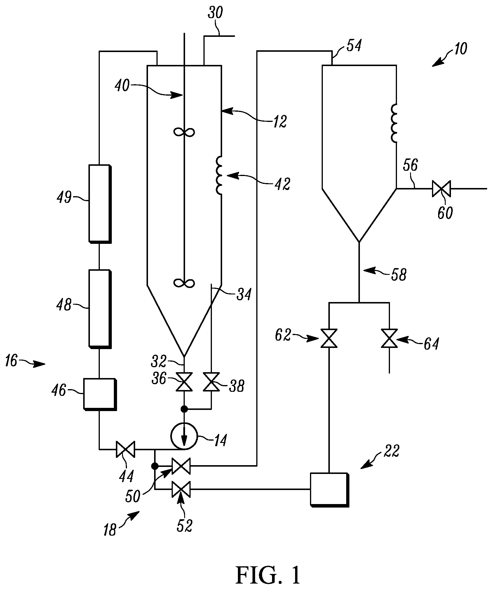 Patent US11814592 Figure 1 – System and method for liquid hydrocarbon desulfurization