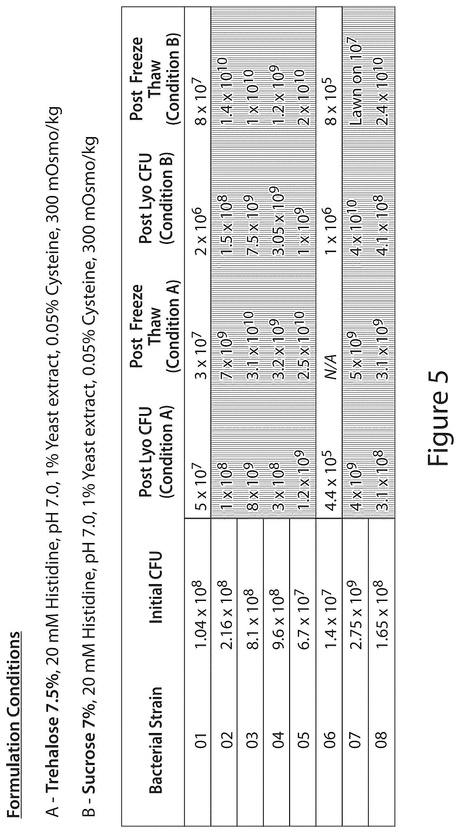 Patent US11814615 Figure 5 – Methods and compositions for preserving bacteria