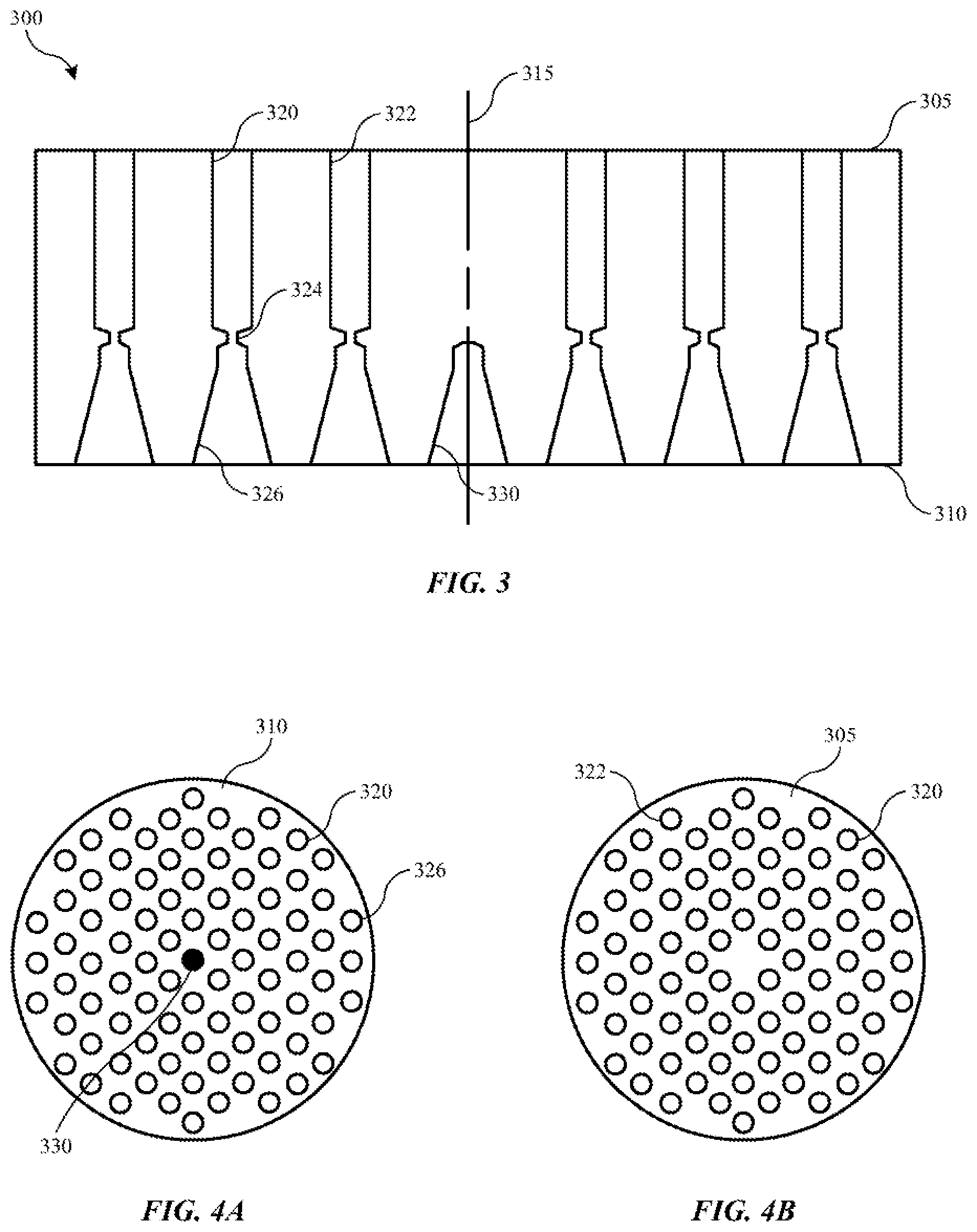 Patent US11814716 Figure 3 – Faceplate having blocked center hole