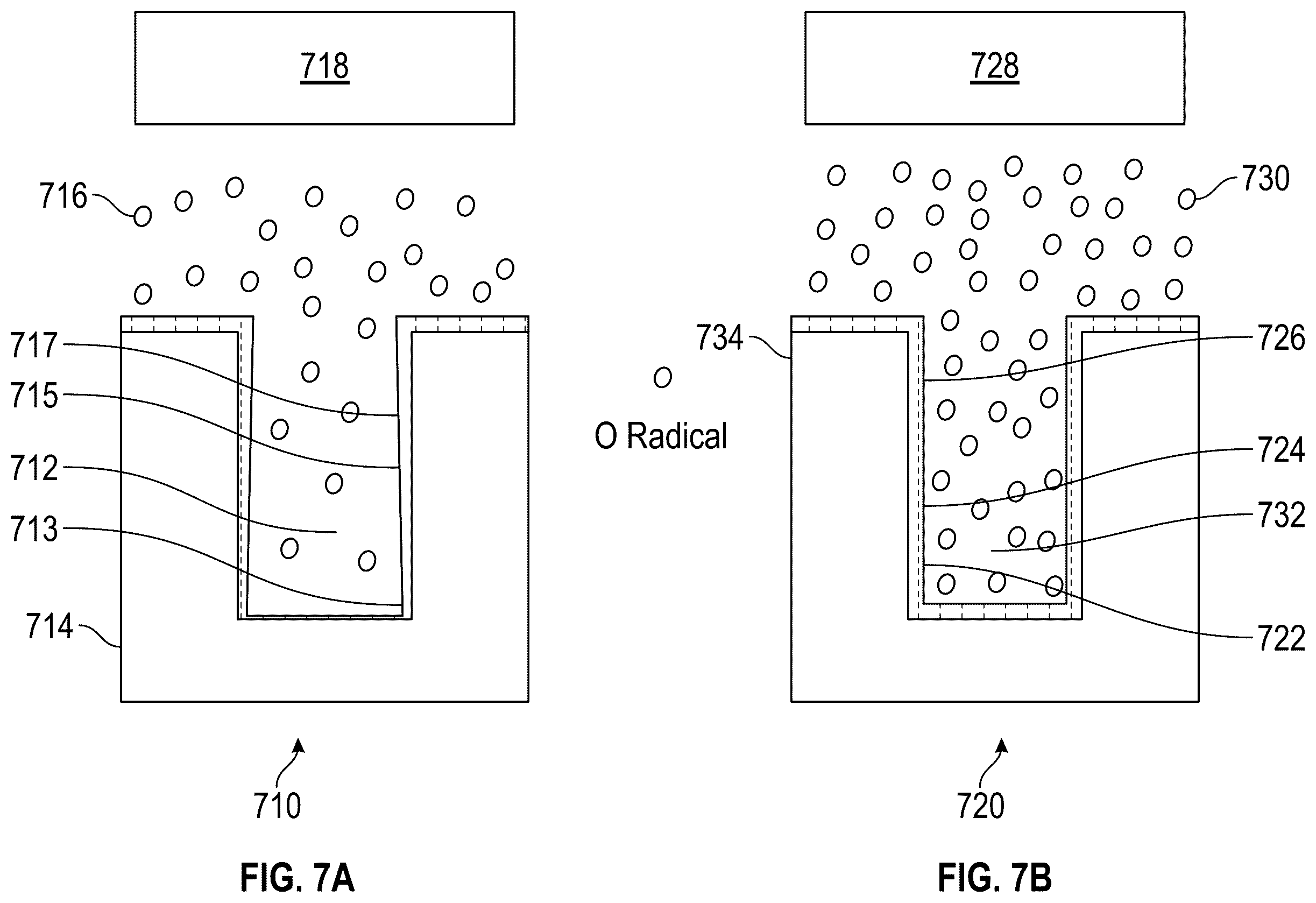 Patent US11814728 Figure 7 – Method for filling a gap in a three-dimensional structure on a semiconductor substrate