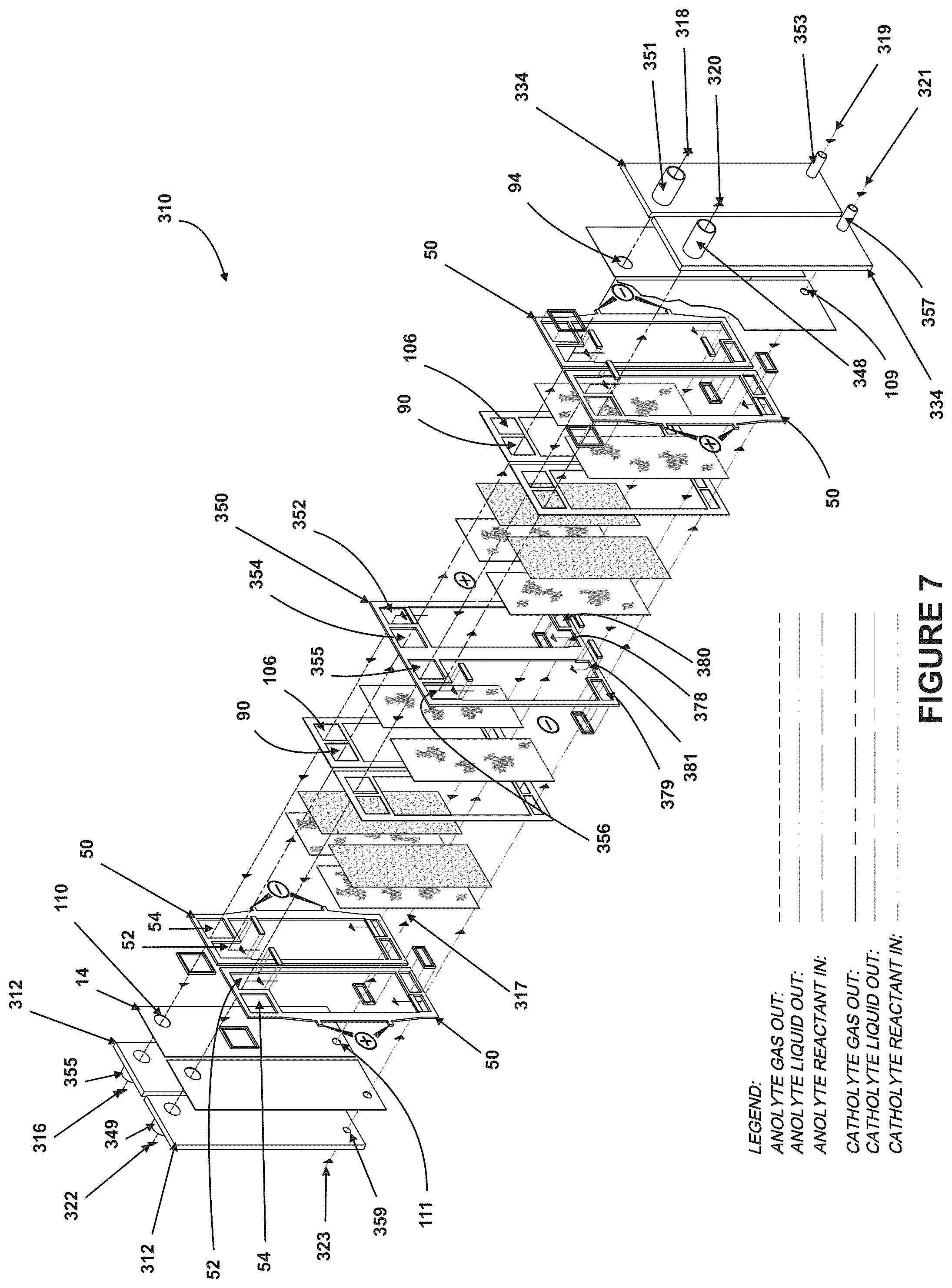 Patent US11814741 Figure 17 – Integrally combined current carrier circulation chamber and frame for use in unipolar electrochemical devices