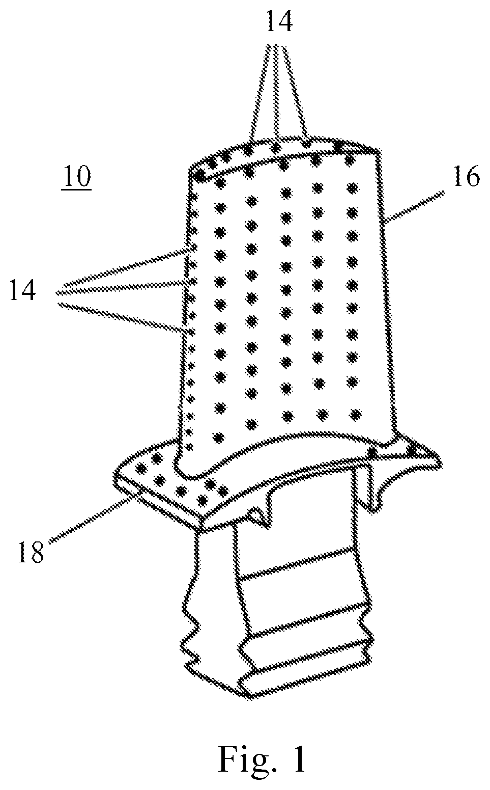 Patent US11814742 Figure 1 – Method of masking apertures in a component and processing the component