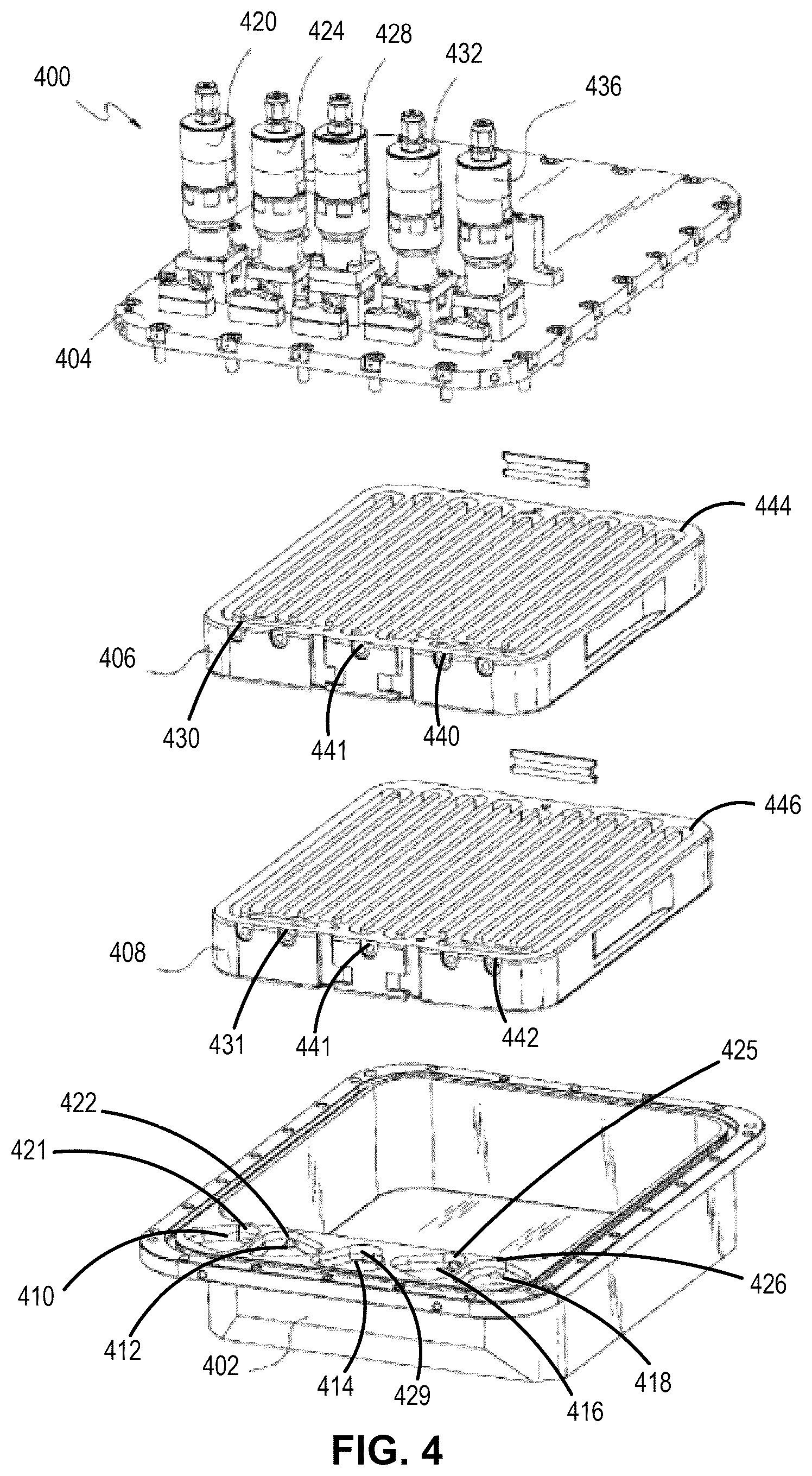 Patent US11814747 Figure 4 – Gas-phase reactor system-with a reaction chamber, a solid precursor source vessel, a gas distribution system, and a flange assembly