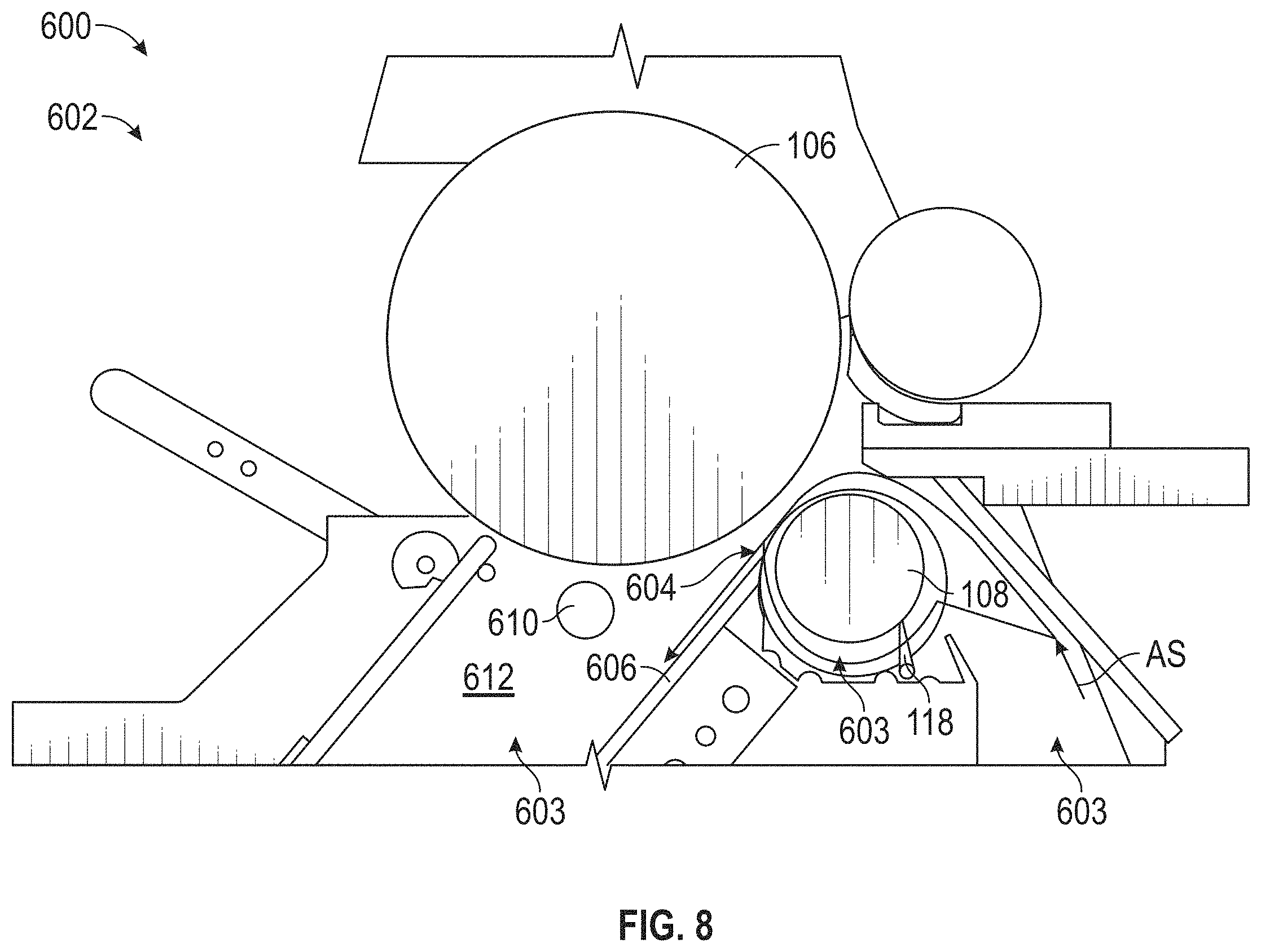 Patent US11814754 Figure 8 – Machines systems and methods for making random fiber webs