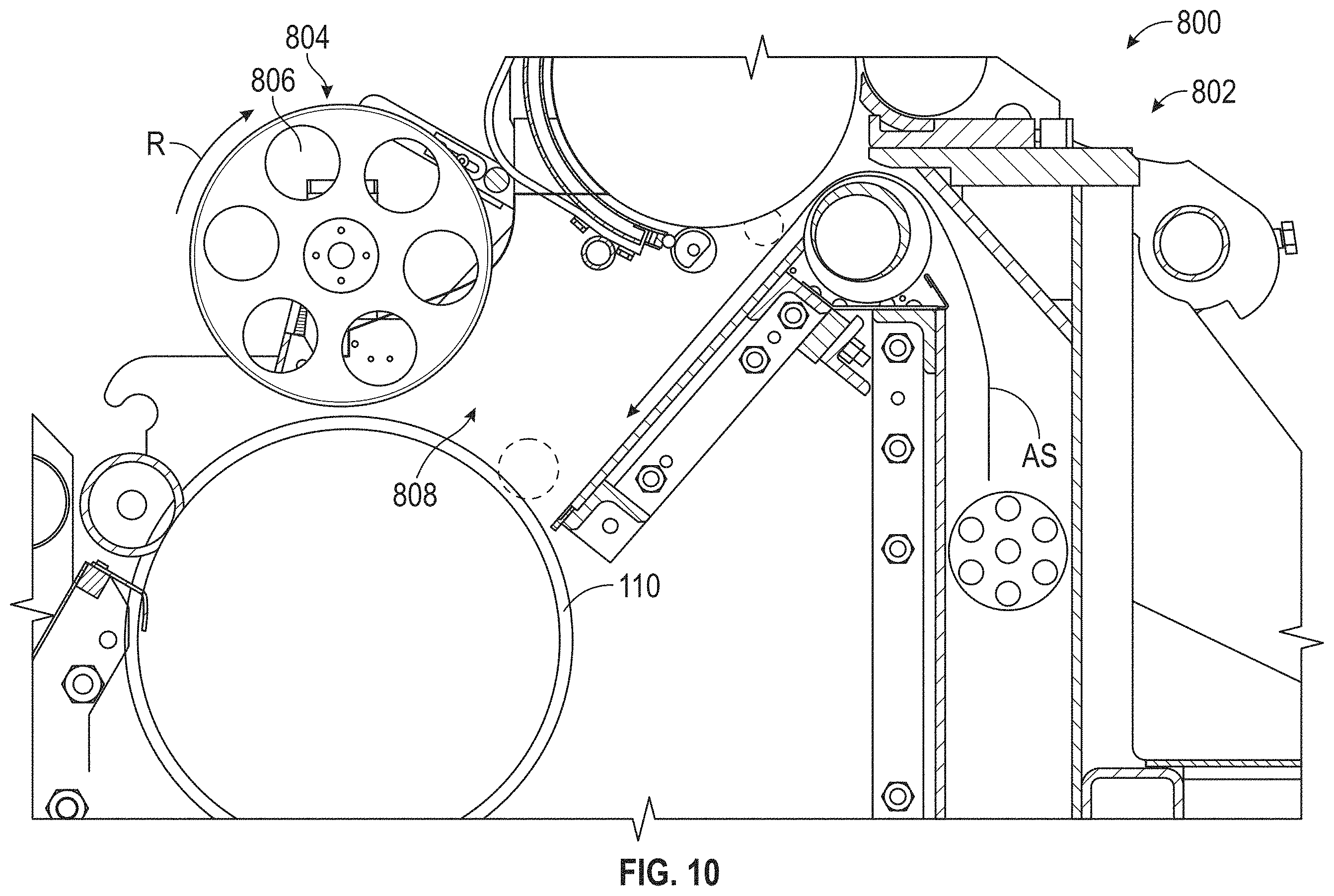 Patent US11814754 Figure 10 – Machines systems and methods for making random fiber webs