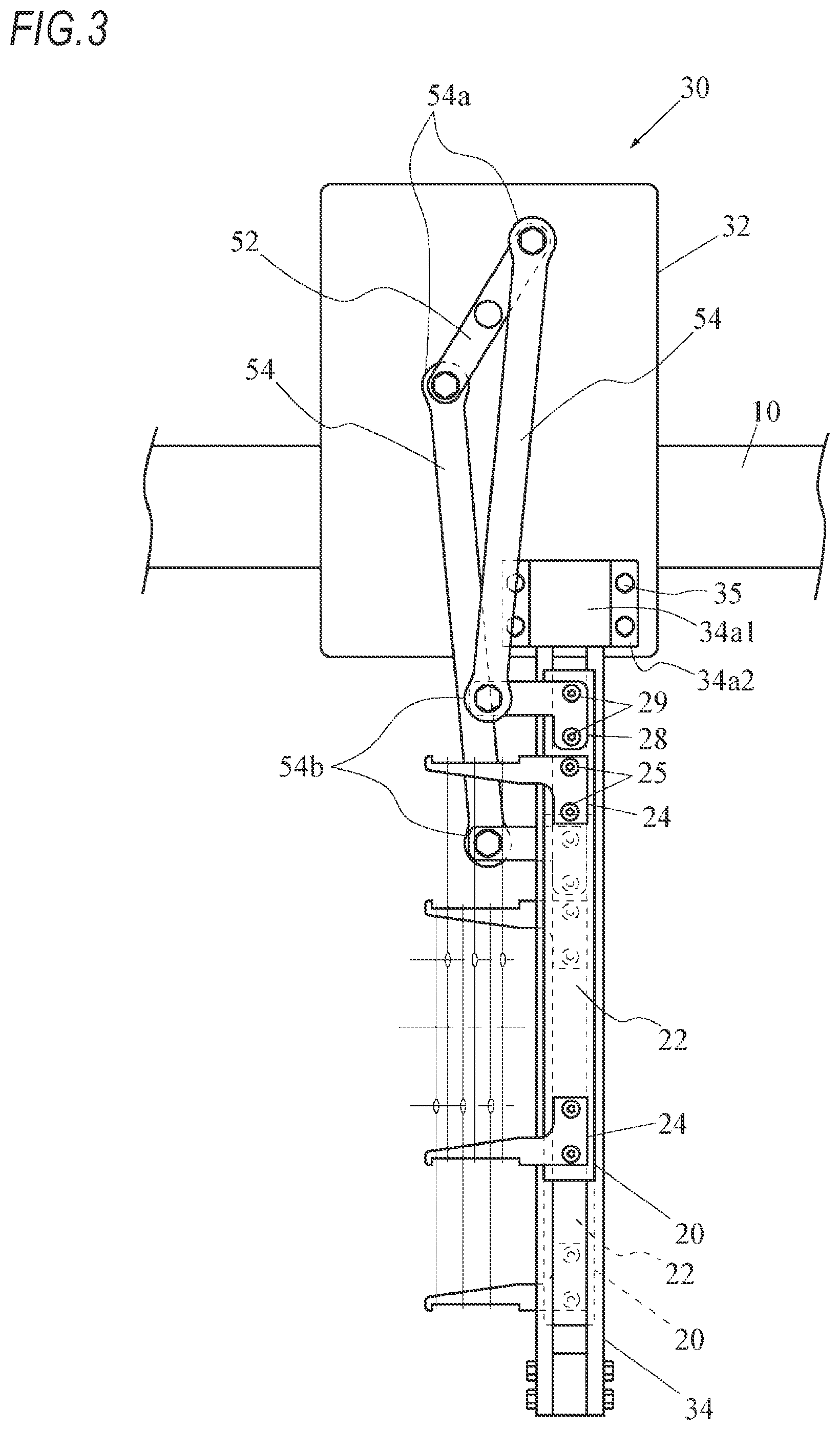 Patent US11814756 Figure 3 – Selvage yarn shedding apparatus of loom