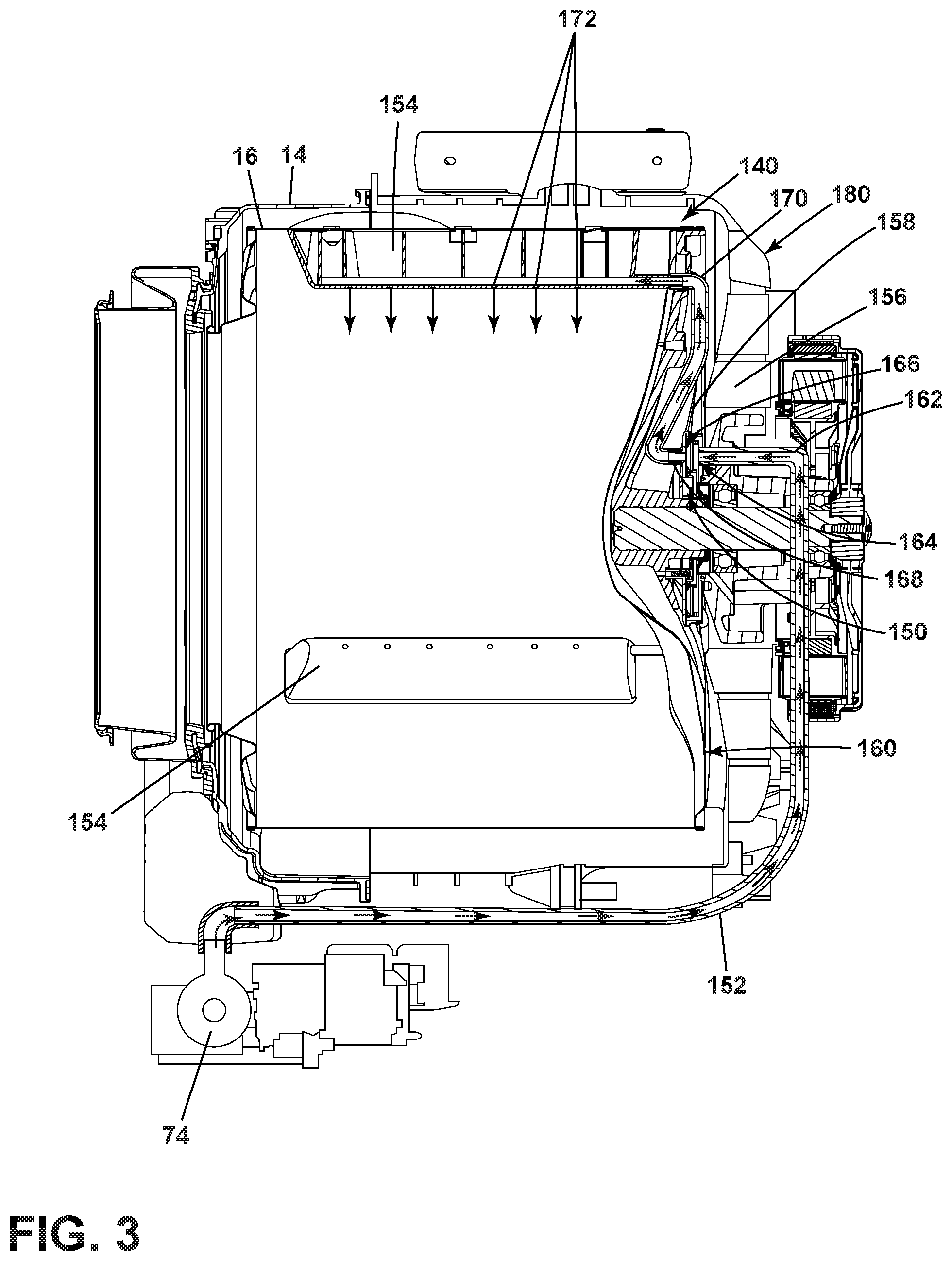Patent US11814767 Figure 3 – Laundry treating appliance having a liquid distribution assembly