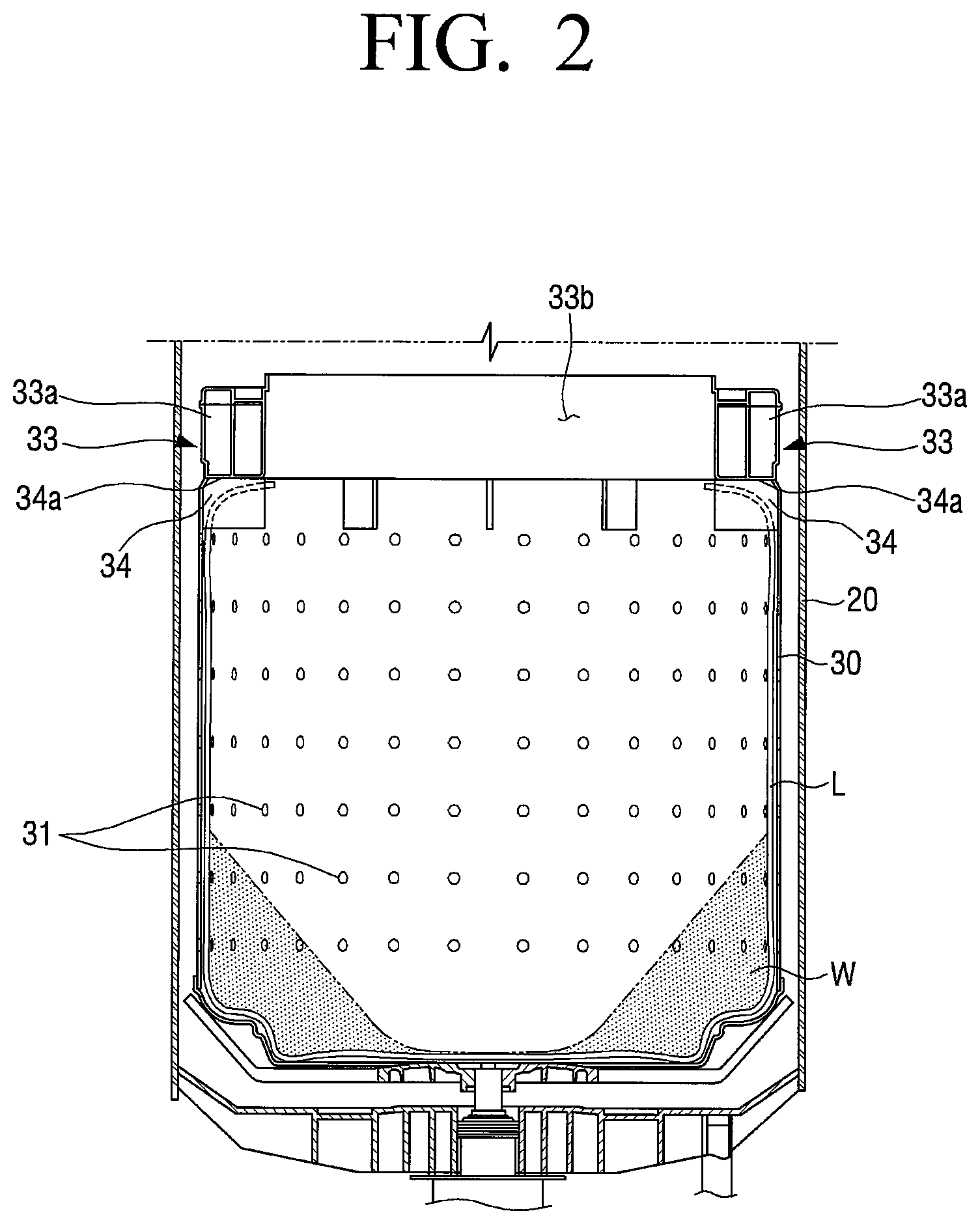 Patent US11814773 Figure 2 – Washing machine