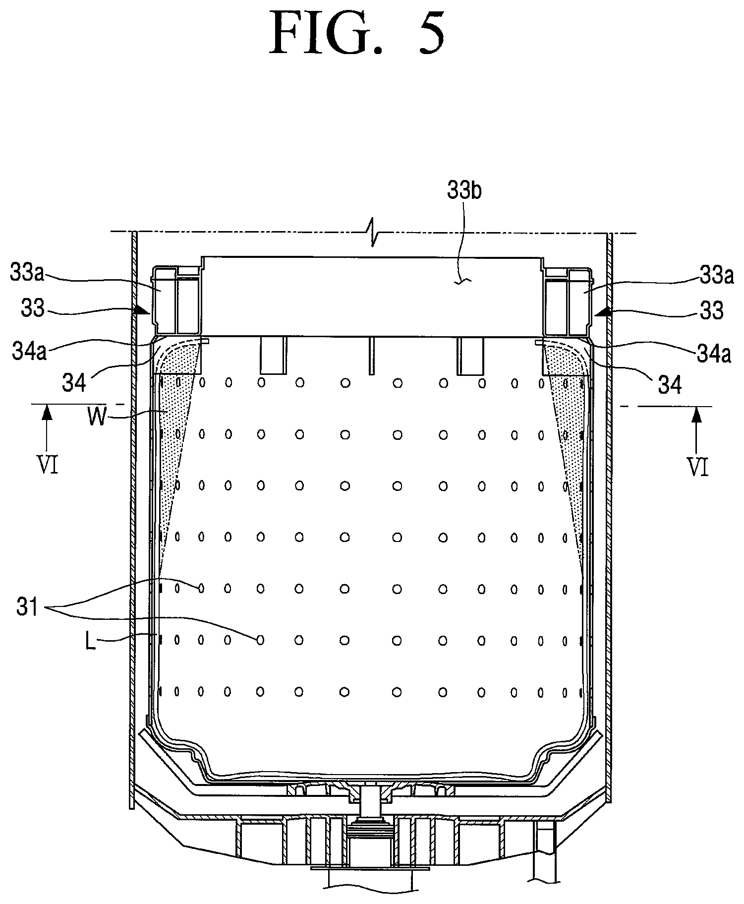 Patent US11814773 Figure 5 – Washing machine