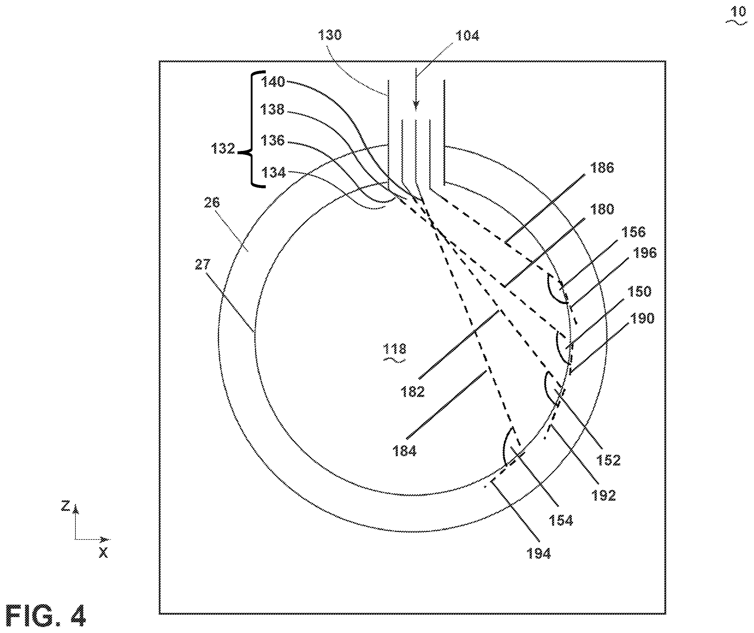 Patent US11814774 Figure 4 – Laundry treating appliance with a bellows