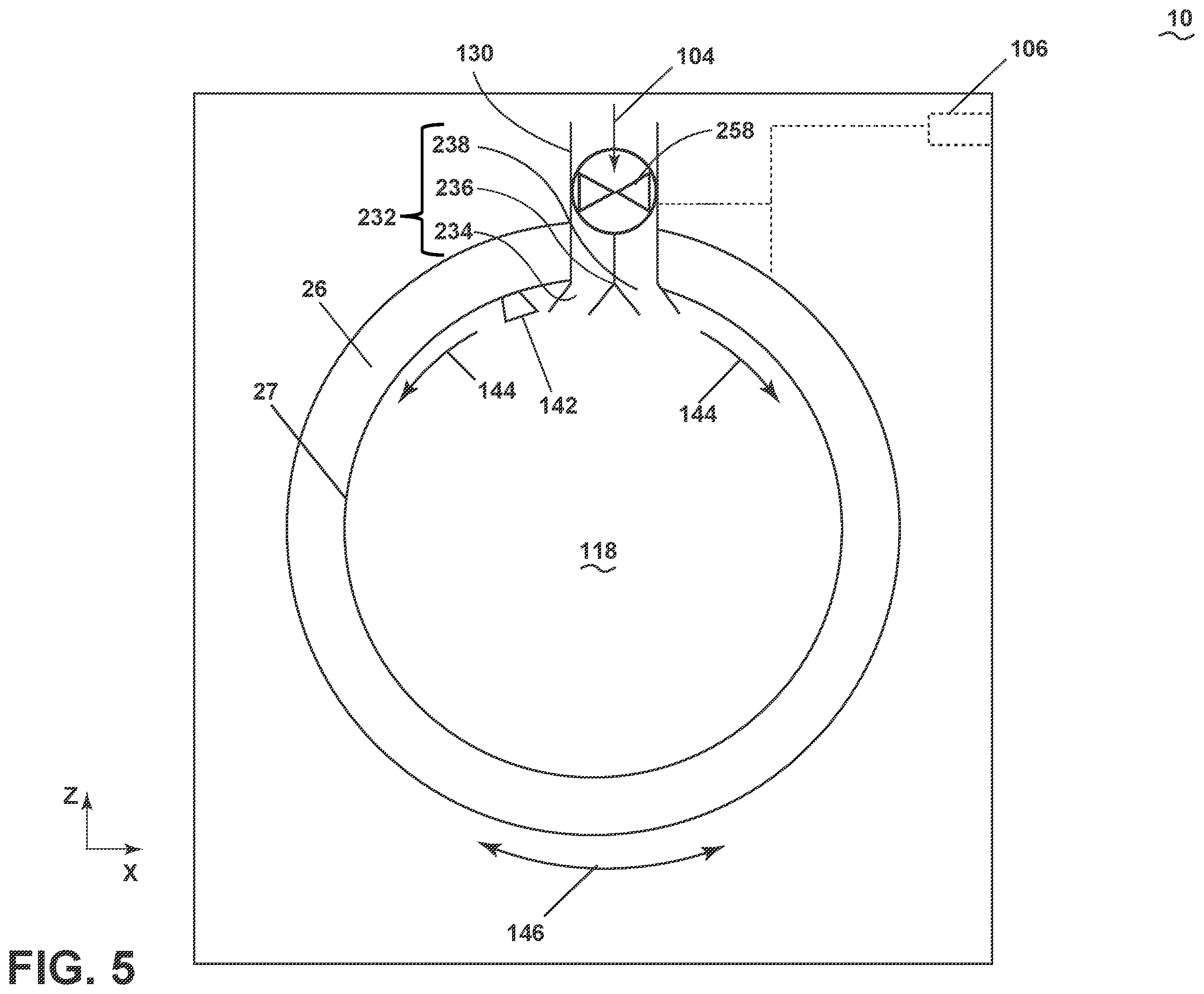 Patent US11814774 Figure 5 – Laundry treating appliance with a bellows