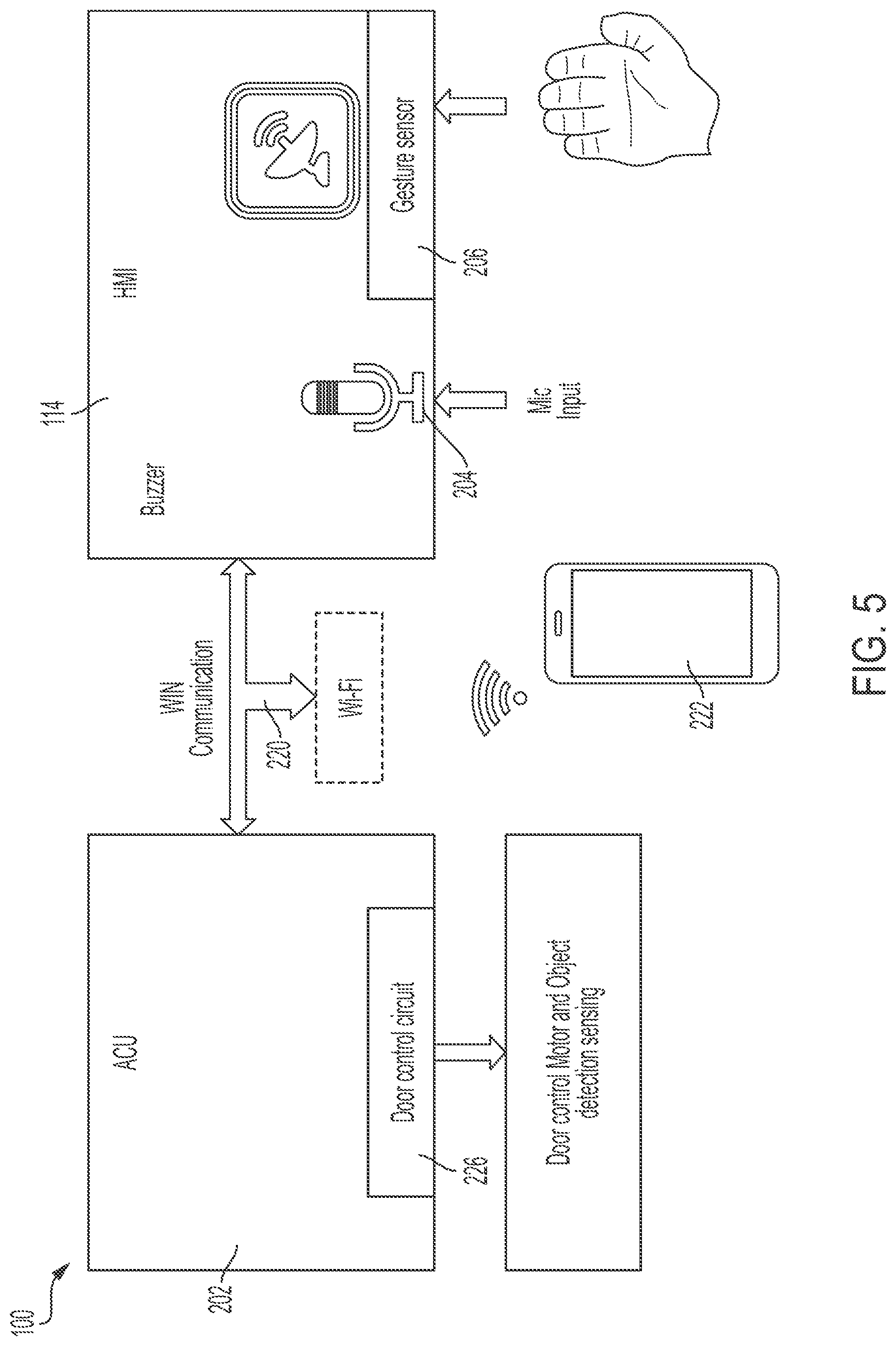 Patent US11814777 Figure 5 – Hinge system for touchless commercial appliances
