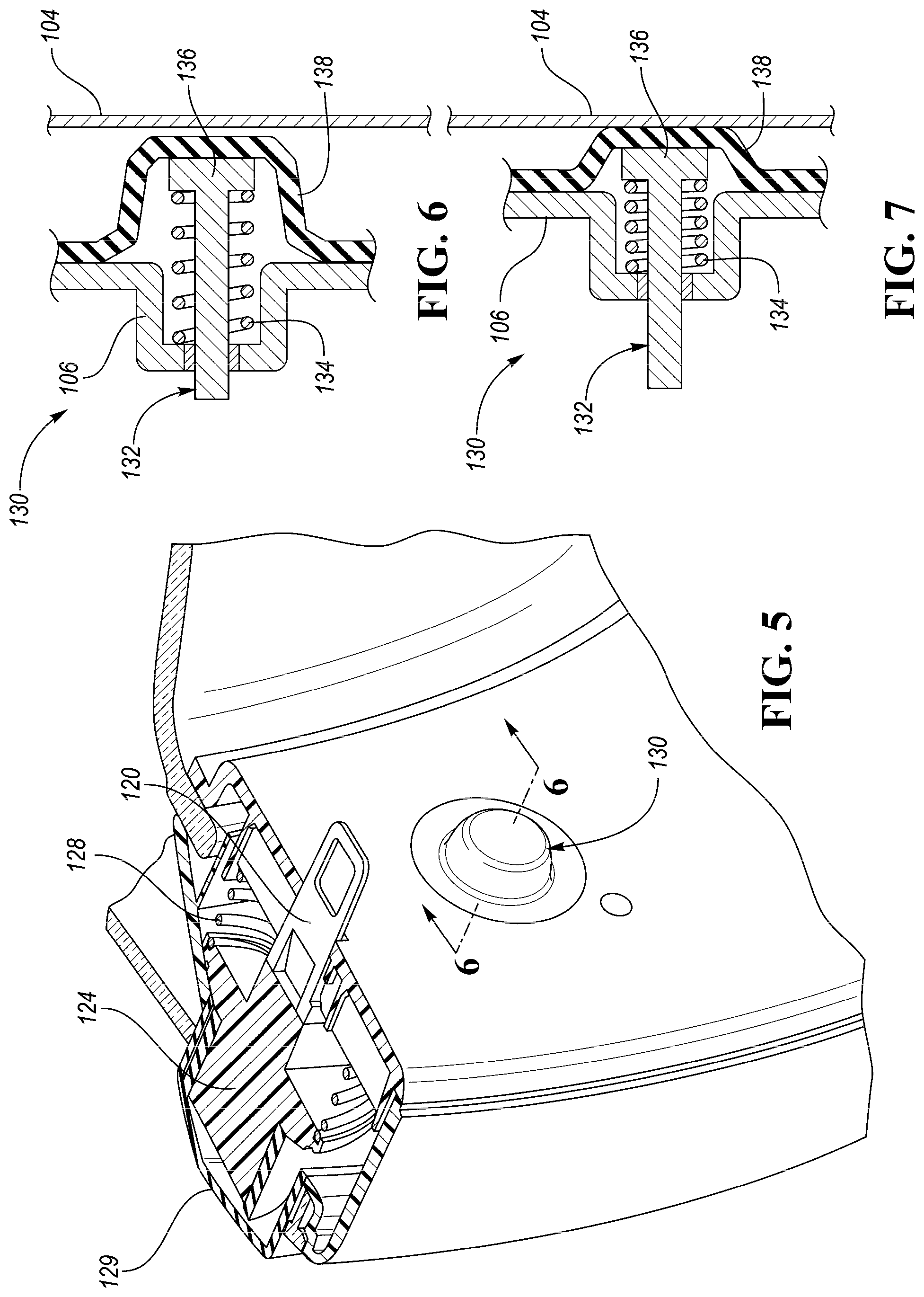 Patent US11814778 Figure 5 – Venting latch assembly for front-loading washing machine