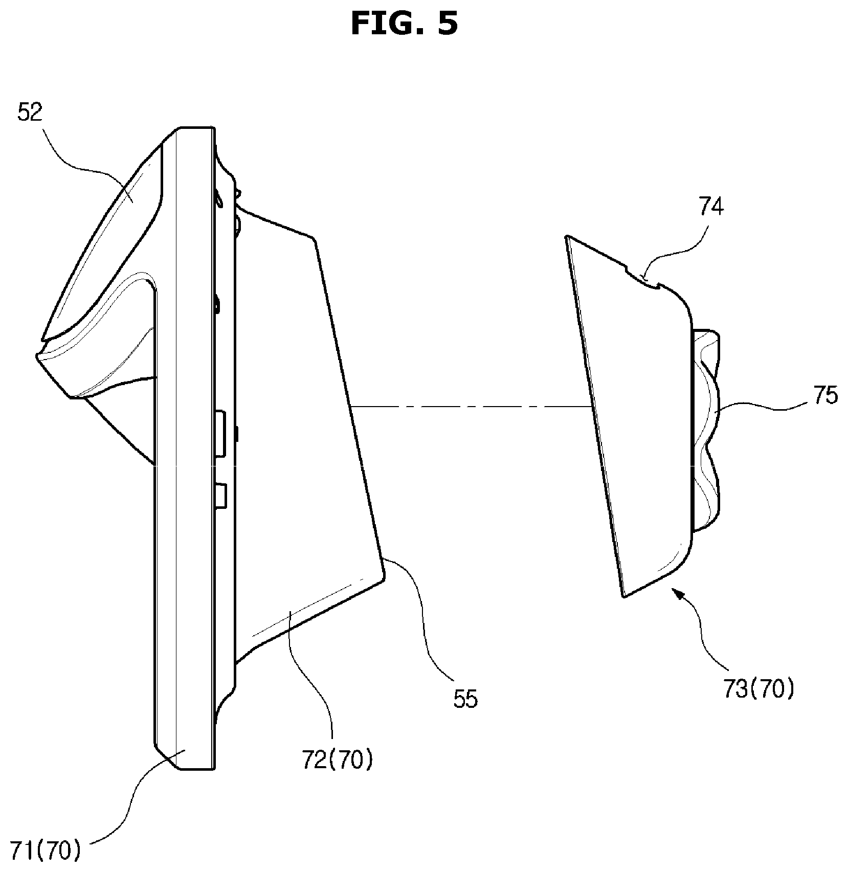 Patent US11814779 Figure 5 – Washing machine