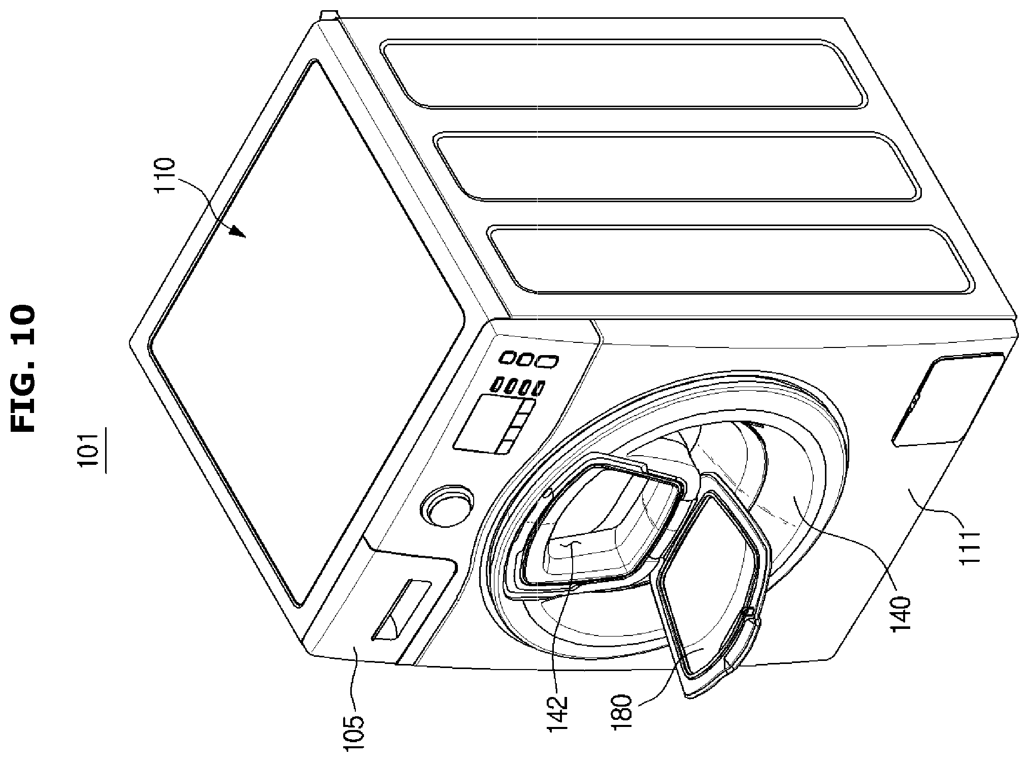 Patent US11814779 Figure 10 – Washing machine