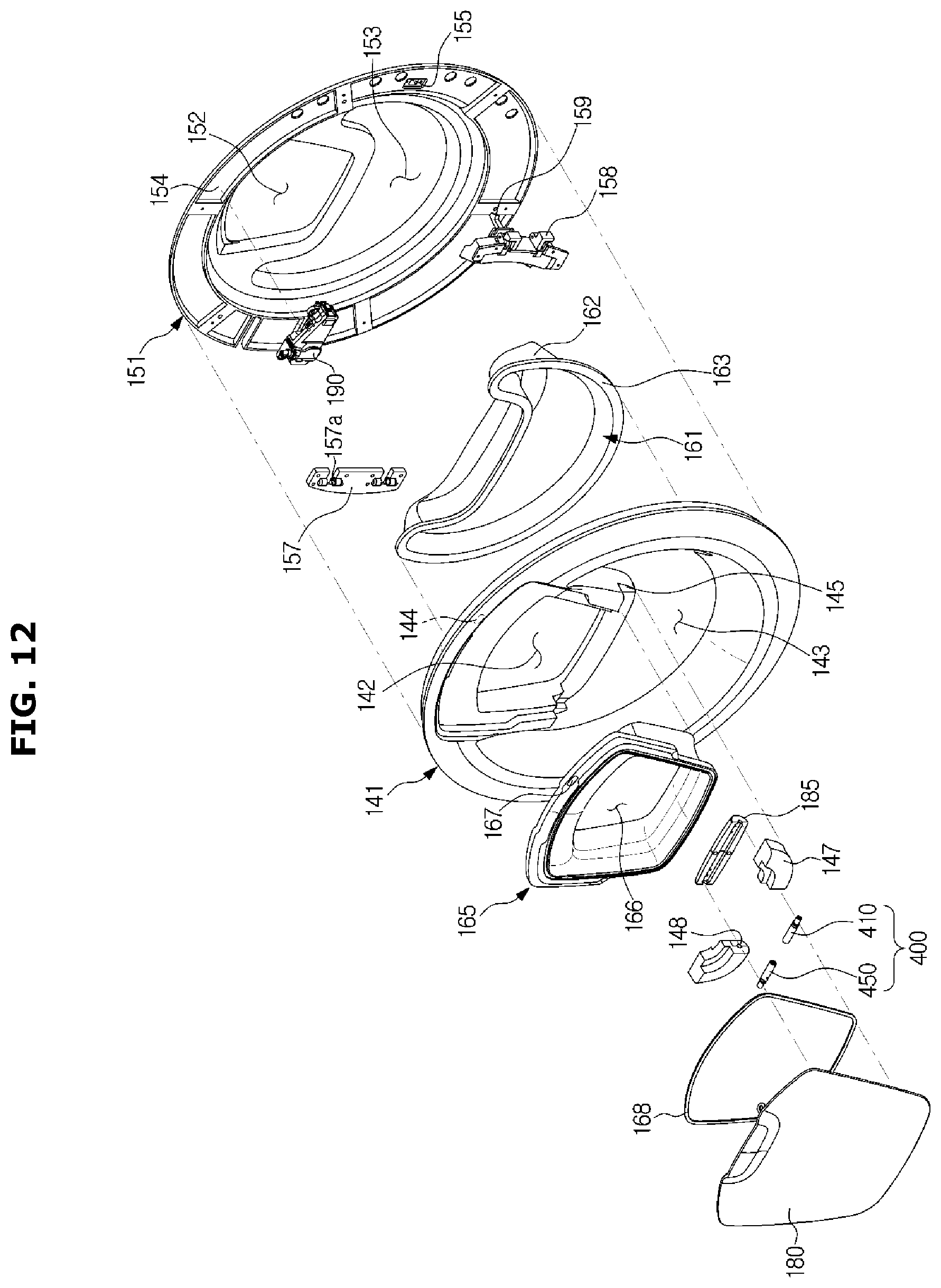 Patent US11814779 Figure 12 – Washing machine