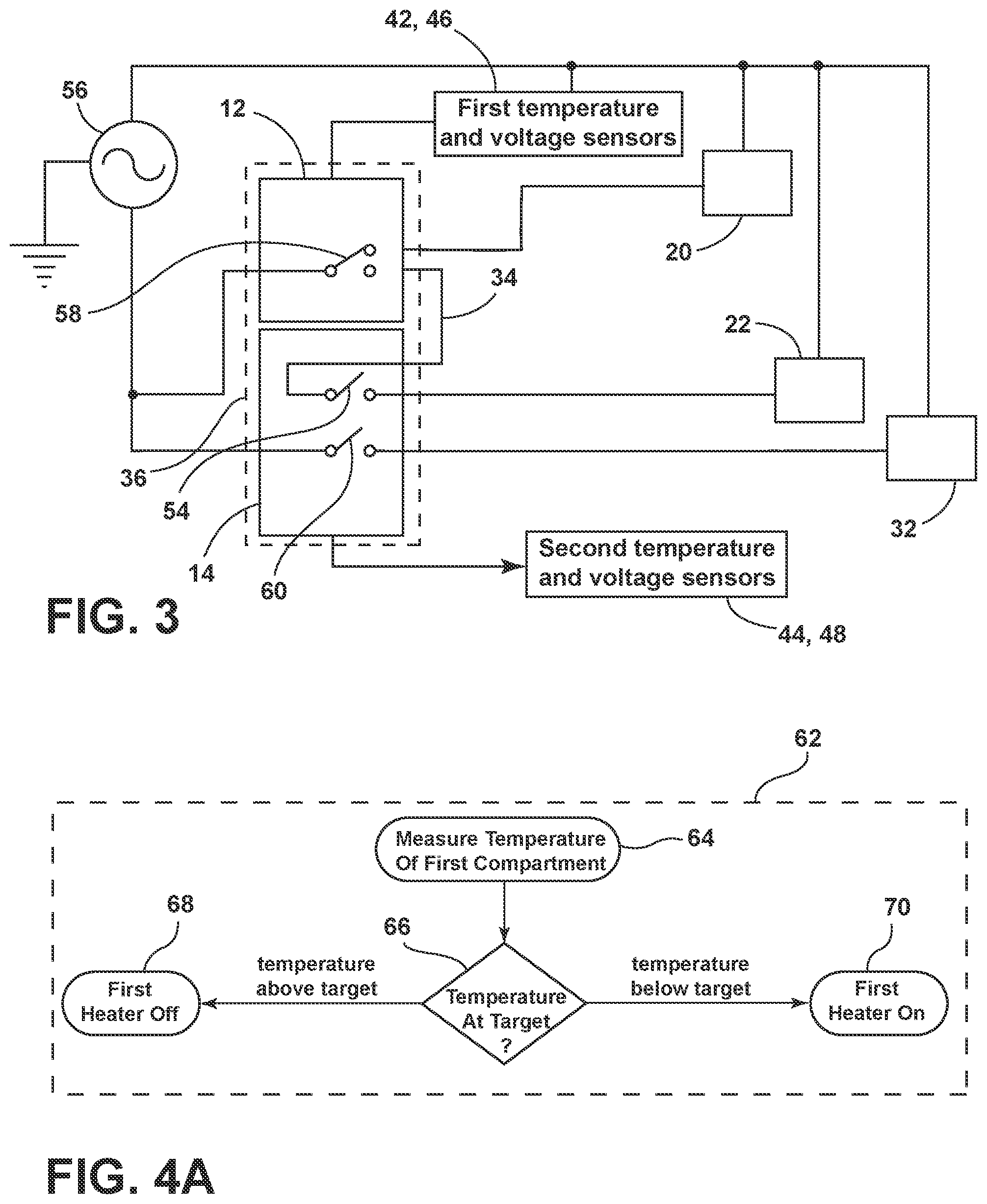 Patent US11814781 Figure 3 – Heater and control scheme for multi-compartment dryer