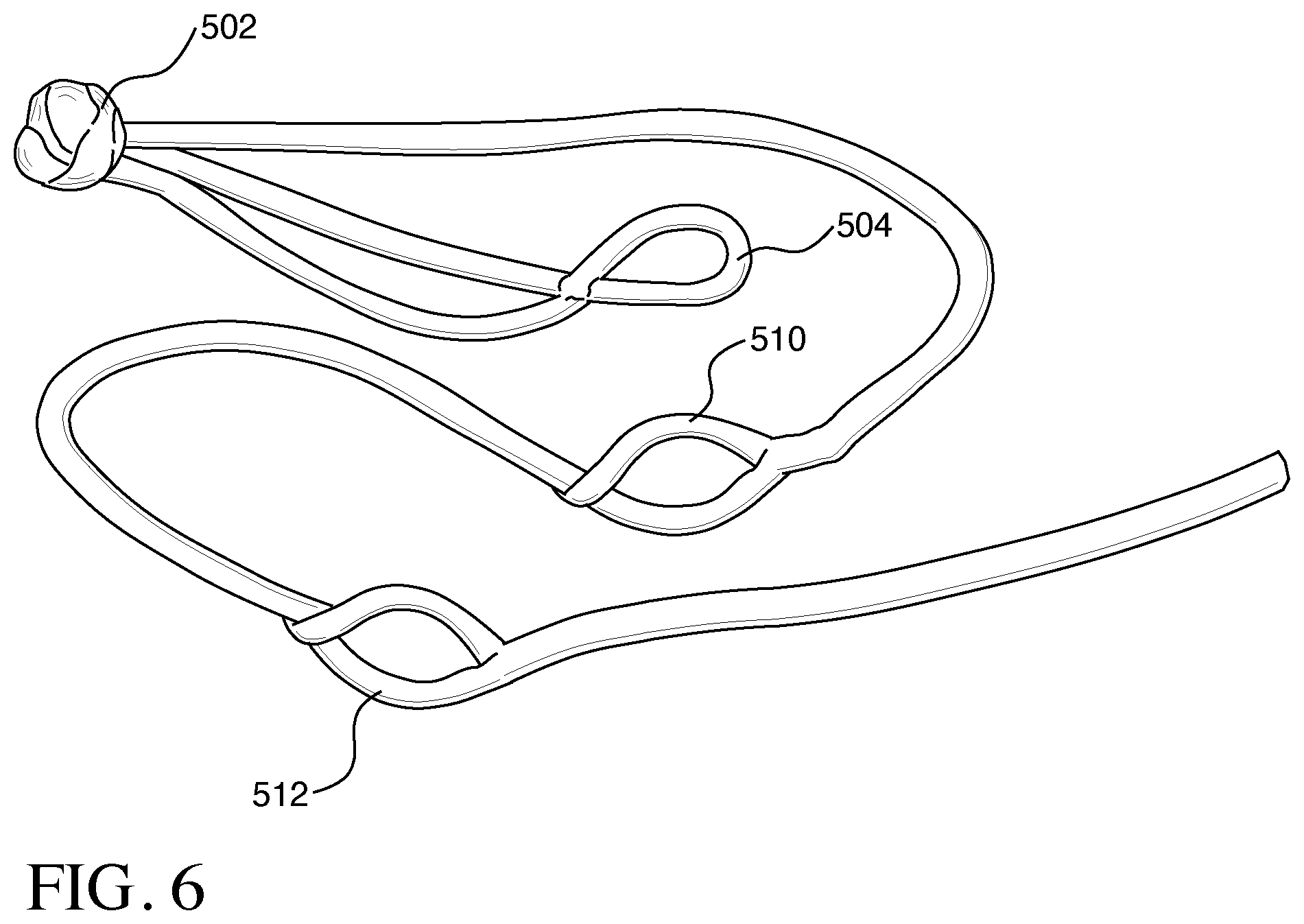 Patent US11814789 Figure 6 – Safe metal free and hookless winch rope