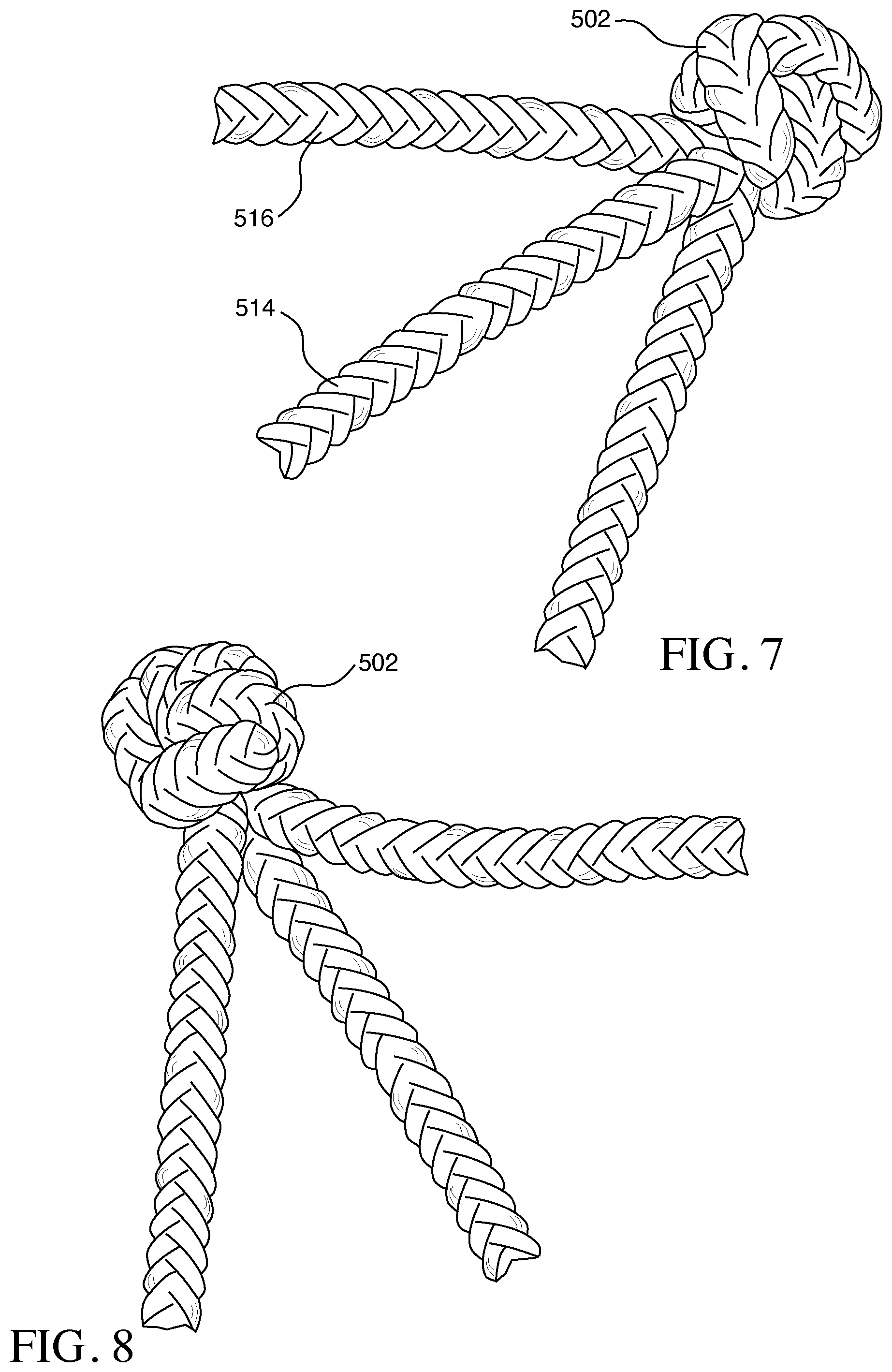 Patent US11814789 Figure 7 – Safe metal free and hookless winch rope