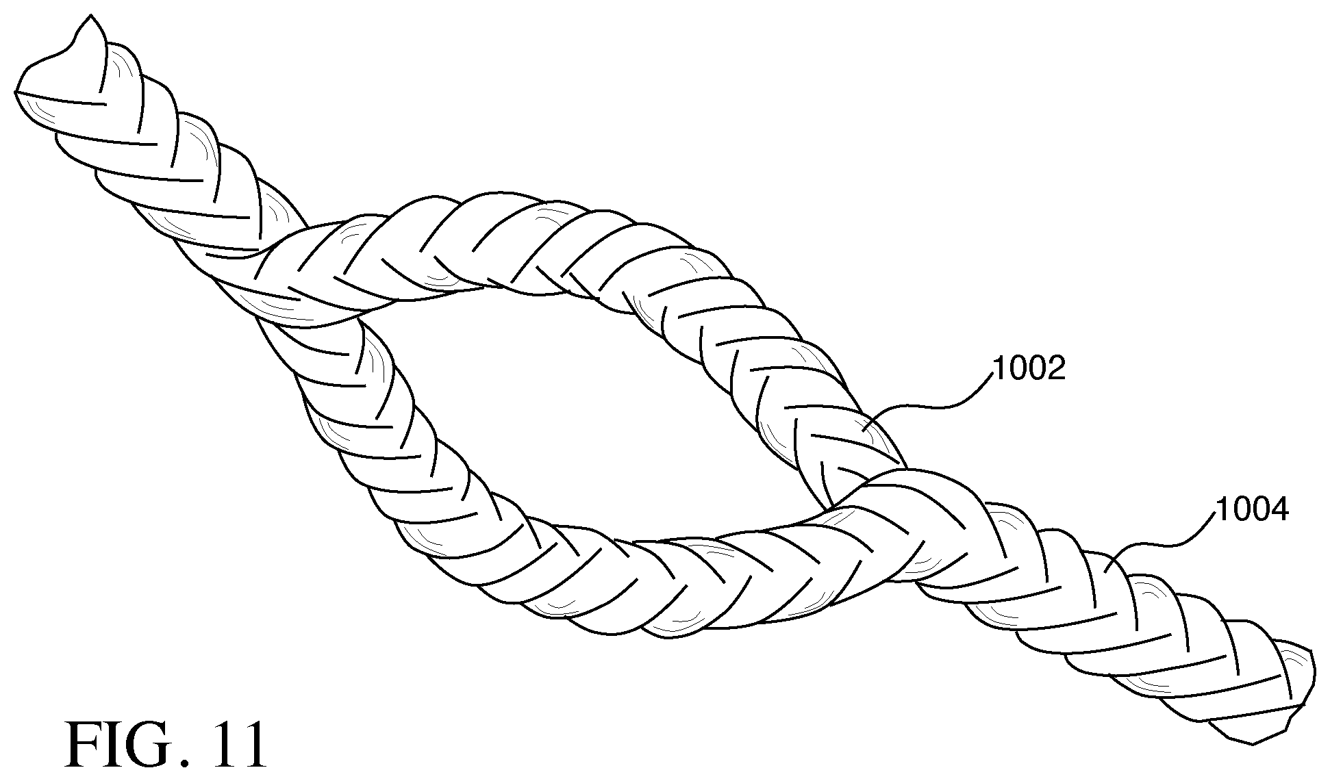 Patent US11814789 Figure 9 – Safe metal free and hookless winch rope