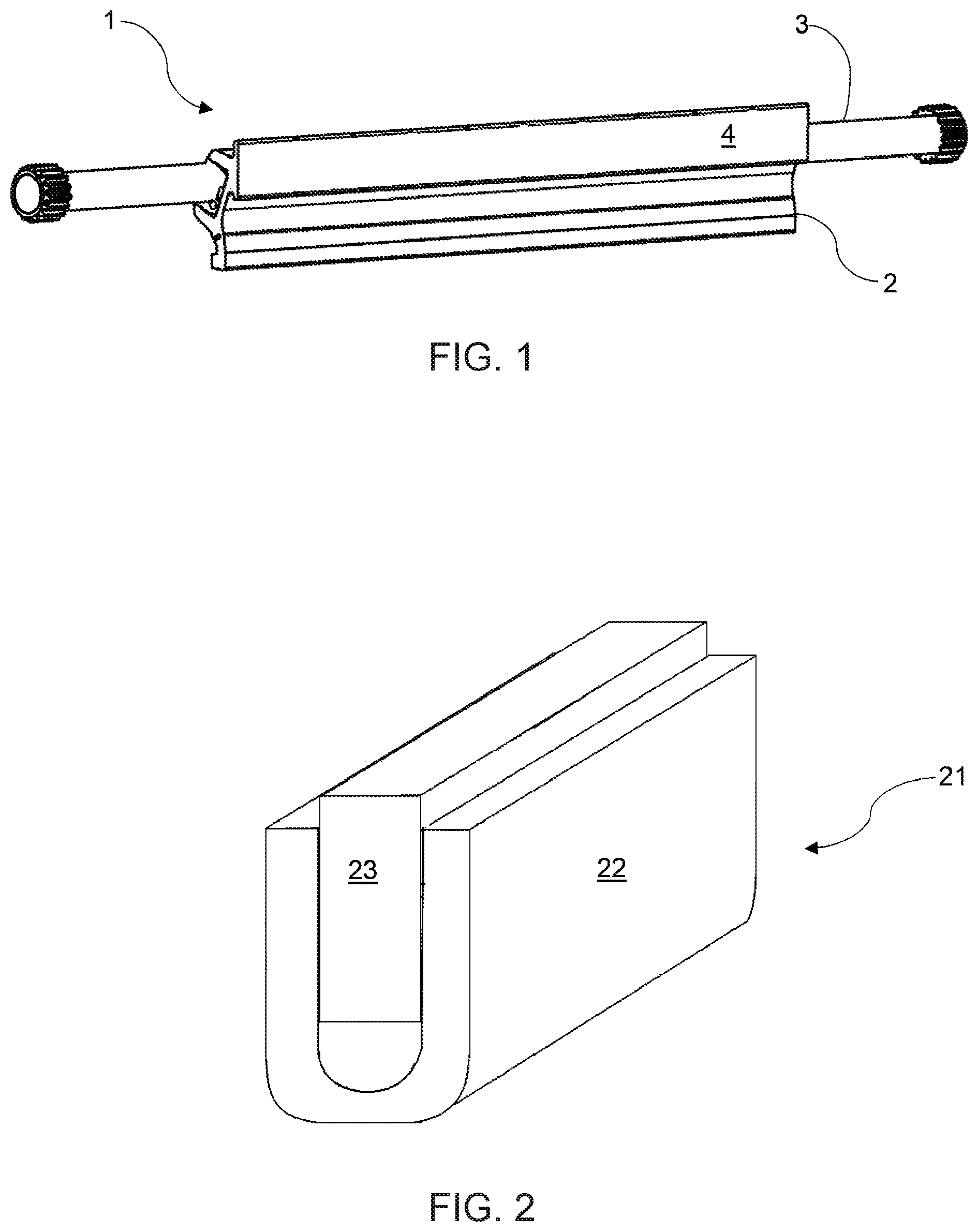 Patent US11814793 Figure 1 – Elongated component for a manufacturing machine of a fibrous cellulosic web, its use and method for recycling